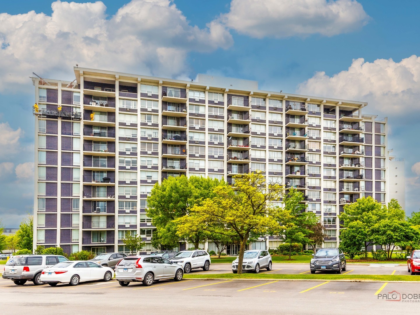 Attention investors! Totally remodeled, rarely available corner unit in Highland Towers is generously sized with the absolute best location.  This sunny and bright unit has a large kitchen with NEW SS appliances,  a large pantry.  The living room space could be partitioned off to make a play room or home office.   Dinning area which can hold a table for seating 6 or more people comfortably, along with space for a hutch/buffet. High quality water resistant laminate floor though out the unit. Heated floor in master bath.  And finally the piece de resistance is the balcony overlooking the pool - perfect for enjoying the spring/summer air.  Storage area and laundry facility on 1st floor of the building with key fob access.  Close to local shops, dining and entertainment. Parking spaces are:  B12 and G27.Easy to show. Rent is allowed in this building!