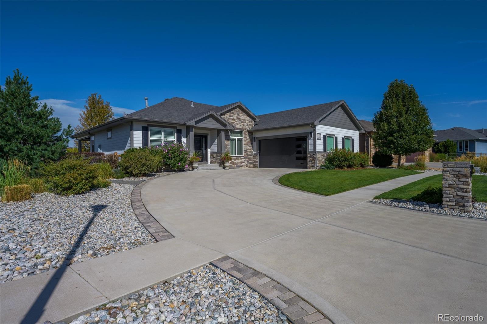 Rare opportunity to purchase this stunning, semi-custom ranch style home situated in the highly coveted Park Place subdivision with no special taxing district! This property has over 4000 total sq ft, boasting an open floor plan, hardwood floors, plantation shutters, full finished basement & a huge amount of additional upgrades. The sprawling kitchen features a massive island w/eating bar, granite countertops, numerous cabinets w/crown molding, walk-in pantry, full stainless steel appliance package w/range hood, 5-burner gas stove, hardwood flooring, gorgeous tile backsplash & roomy eating space. The kitchen opens to an inviting & bright family room including gas fireplace with extensive floor-to-ceiling stone wall & hardwood floors. Vast office/dining room/living room has tons of natural light & offers a multitude of uses & possibilities. Primary bedroom features gorgeous bedside hanging pendant lighting and new luxurious carpet, with the primary 5-piece bathroom presenting beautiful upgraded tiles & countertops plus walk-in closet w/built-in shelving. Two other main floor bedrooms both including large closets that share the exquisite main 3/4 bathroom. Newly updated laundry room w/marble back splash, an ample amount of cabinets & countertop space and included washer and dryer. Dazzling fully finished basement w/enormous great room, built-in electric fireplace, surround sound speakers, spacious bedroom w/double closets, 3/4 bathroom with marble flooring & linen closet, 9 ft ceilings and endless other possibilities! The back yard is perfect for entertaining offering a generous covered back patio w/electric shades, small pond w/water feature & 10x12 Tuff shed. Oversized finished garage w/new epoxy floors, electric vehicle charger & new garage door and opener. New exterior paint, radon mitigation system, lighting fixtures, cabinet hardware, kitchen faucet & bathroom fixtures. Do not miss out on the rare opportunity to own this beauty!