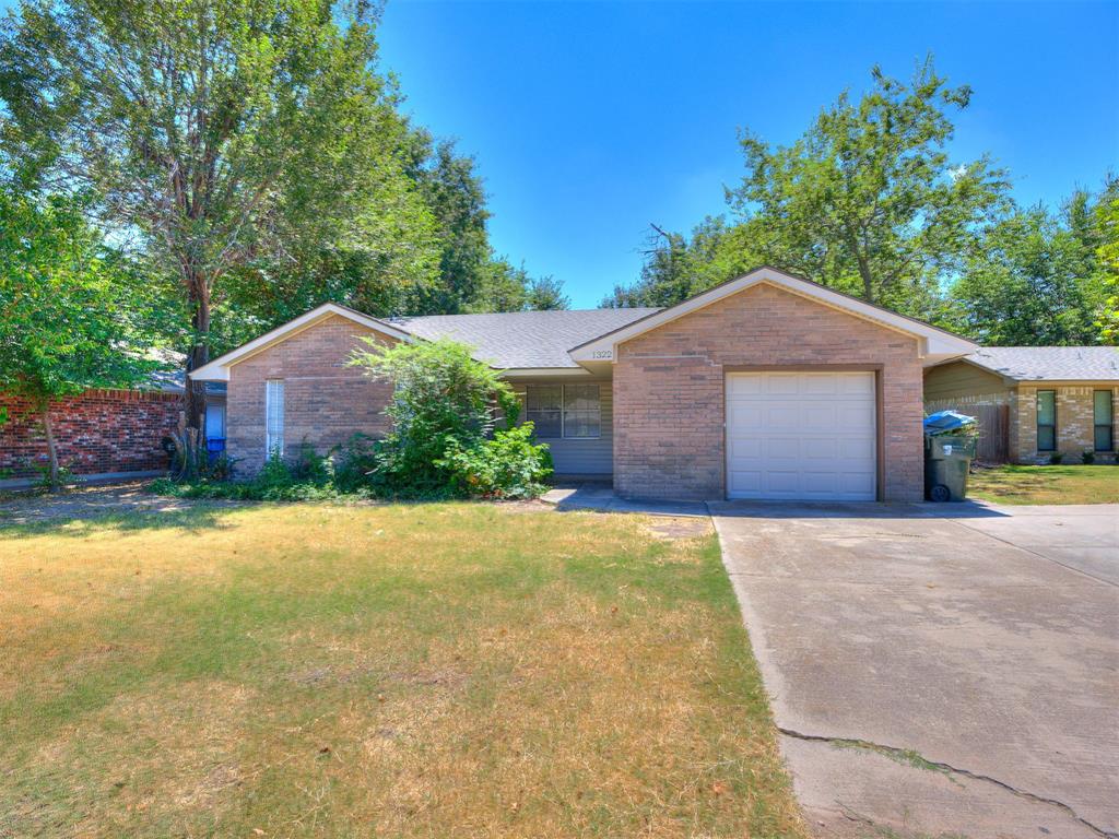 Welcome to 1322 Columbia Circle, a charming single-family home located in the desirable Colonial Estates neighborhood of Norman, Oklahoma. Built in 1972, this well-maintained residence offers three bedrooms, two full bathrooms, and 1,448 square feet of living space. The home sits on a 0.17-acre lot and features a traditional design with frame and masonry veneer construction, a composition roof, and a slab foundation. Inside, you'll find a cozy living area with central gas heating and central electric cooling, along with a functional kitchen equipped with a range and oven. The property includes an attached one-car garage and a fenced backyard, ideal for outdoor enjoyment. Exterior features such as a covered porch and open patio provide additional space for relaxing or entertaining. Located within the Norman school district, this home is zoned for Kennedy Elementary, Irving Middle, and Norman High School. With no mandatory HOA fees and a current assessed tax of $1,292 per year, this home presents a great opportunity for first-time buyers or investors. It is not located in a flood zone and is move-in ready.