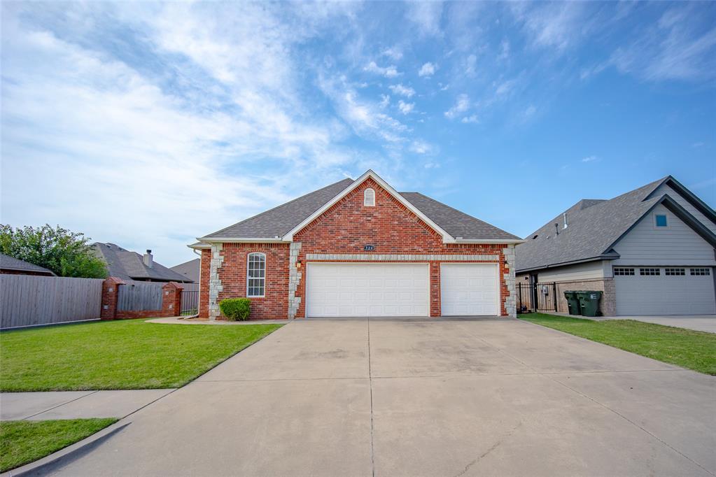 Beautifully designed home in the highly desirable Sutton Place addition of Norman. Offering 4 bedrooms, 3 full bathrooms, a versatile bonus room, and a 3-car garage, this home provides an ideal blend of comfortable daily living and flexible entertaining space.  The upstairs bonus room includes its own private full bathroom, making it an excellent option for a fourth bedroom, guest suite, home office, media room, or playroom. The inviting kitchen features granite countertops, custom cabinetry, a breakfast bar, and a spacious dining area perfect for gathering with family and friends.  Designer finishes and thoughtful details are found throughout, including an oversized utility room with exceptional storage. Outside, enjoy two covered patio areas that extend the living space and offer room to relax or entertain.  Conveniently located just minutes from the neighborhood pool and playground, this Sutton Place home offers space, style, and a prime Norman location.