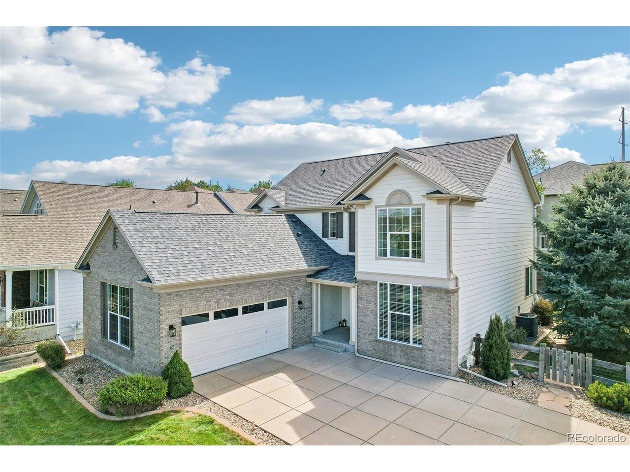 Looking for a turn key Parker home with a main floor primary suite and finished basement just a few minutes walk to the trails and community pool?22560 E River Chase Way offers 5 bedrooms, 4 baths across 3 floors in Canterberry Crossing withopen space directly across the street. Over the past two years, the sellers have made extensive improvements that givethe home a fresh, updated feel while keeping the space and flexibility that make this floor plan so appealing. The kitchenhas been transformed with light cabinetry, quartz countertops, updated fixtures and finishes, stainless steel appliancesand generous storage. New Hardwood floors carry through the main living areas, while the two story great room brings innatural light and features a fireplace as its focal point. An adjacent dining area provides an inviting place to gather withwindows overlooking the mature landscaping. The main floor primary suite features a walk-in closet and private 5 piecebath with main level laundry conveniently nearby. Upstairs are 3 additional bedrooms, a full bath and a large loft thatworks equally well as an office, playroom or second living area. The finished basement adds another level of flexibility witha huge recreation room, 5th bedroom and 3/4 bath, plus substantial unfinished storage. Outside, mature trees andestablished landscaping create a secluded backyard oasis that feels private and ready to enjoy. The location adds even more to everydaylife. Step outside to open space across the street, or head to the nearby community pool, playground, tennis courts, trails or BlackBear Golf Club. Located in the Douglas County School District with downtown Parker, restaurants,shopping and the PACE Center just minutes away. With a main floor primary suite, finished basement,and extensive recent updates including a brand new class 4 roof and brand new A/C, this is a home that has beenthoughtfully improved for its next chapter.