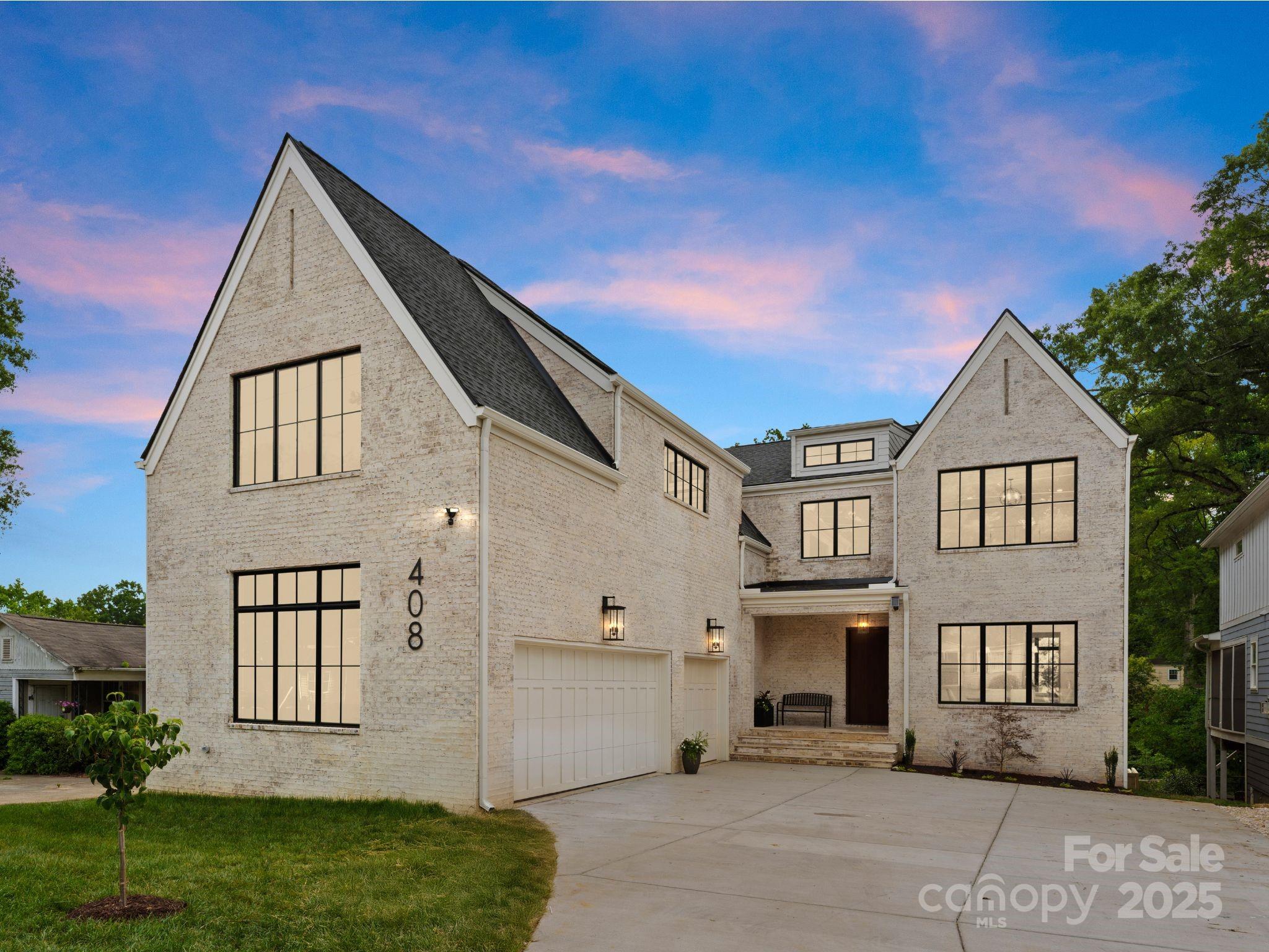 Welcome to this sophisticated new construction home in the heart of Charlotte. This prime location is near all the amenities of South End while still offering a spacious home in sought after Dilworth. This 6137 sq ft home has incredible flexibility for the modern buyer. The main floor has a large primary suite w/ a custom closet, soaking tub & private laundry room. The airy great room/kitchen/breakfast area create a space perfect for hosting large gatherings or staying in by the fire. There is a scullery w/ beverage fridge, second sink & plenty of custom kitchen cabinets. The living area opens into a screened porch with a view of the deep and lush fenced in back yard. Upstairs you will find 3 secondary beds, 2 baths, full laundry room, huge bonus room w/ fireplace, a loft area & an office! The basement floor has a private guest suite, flex space, 2nd family room & home movie theater! Beautiful white oak flooring, custom cabinetry throughout the home and a 3 car garage. It's a must see!