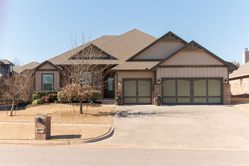 Located in the coveted Hampden Hollow gated neighborhood just east of I-35, this beautiful 2018 home offers comfort, functionality, and an ideal location. With 2,289 square feet, 3 beds plus study, a 3-car garage with storm shelter, and a versatile layout, this home is designed for modern living. The open floor plan features wood-look tile flooring throughout the main living areas with carpet in the bedrooms. The kitchen is the heart of the home, showcasing a large island with breakfast bar, granite countertops, gas cooktop, double ovens, abundant cabinetry, pantry, and excellent storage—perfect for entertaining or everyday use. A second living area provides flexibility as a formal dining room, bonus space, or additional sitting area, while the dedicated office is ideal for working from home. The private primary suite offers a relaxing retreat with a whirlpool tub, large walk-in shower, double vanities, and an oversized walk-in closet with storage galore. Enjoy outdoor living on the covered back patio with fireplace and private backyard, along with a welcoming covered front porch and full sprinkler system. Neighborhood amenities are conveniently located just across the street and include a pool and clubhouse, and new playground, basketball court, and pickleball court. This home feeds into highly desirable Edmond schools and is minutes from shopping, dining, and entertainment near I-35 and Covell. Seller willing to include washer, dryer, refrigerator, grill, and mounted TVs with an acceptable offer! Don’t miss this exceptional opportunity to start the New Year off right and be a part of a wonderful active community in your move in ready home!