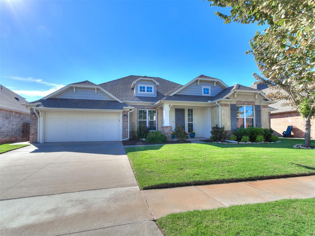 OPEN HOUSE- Sunday, October 4th, 2:00 pm - 4:00 pm. Nestled on a quiet cul-de-sac in the highly sought-after Reserve at Valencia, this beautifully maintained home offers nearly 2,500 square feet of open-concept living with modern finishes throughout. The spacious chef’s kitchen features a large quartz island, walk-in pantry, and abundant counter space—perfect for entertaining—flowing seamlessly into a bright living room with a stunning floor-to-ceiling fireplace.A dedicated home office/study on the main floor provides the ideal work-from-home space, while the private primary suite offers a spa-like bathroom, double vanities, and a large walk-in closet. The functional laundry room with sink and mudroom-style access to the backyard adds everyday convenience.Upstairs, a versatile bonus room/game room/media room offers flexible living space to fit your needs. Step outside to a fully fenced backyard with covered patio, extended patio space, and a full sprinkler system—ideal for outdoor living and pets.Additional features include a 3-car tandem garage, in-ground storm shelter, and ample storage. Enjoy community amenities such as walking trails, parks, and walking distance to the community pool, and pond.  All located in the highly desirable Edmond School District.