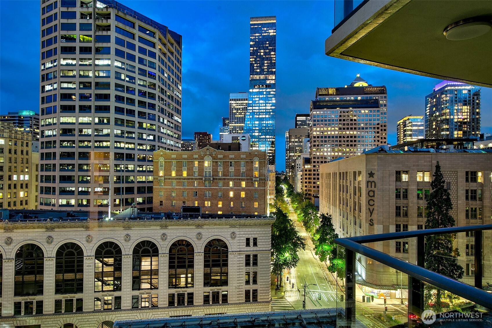 Luxury awaits at this glorious jewel box Offered at an  Incredible value! Experience sophisticated urban living in this exceptional southeast corner residence at Escala. This expansive home features 1607 sqft 2-bedroom, 2-bath plus includes 2 secured parking spaces and storage! Large enough for downsizers or perfect pied de terre.  Enjoy your own private balcony, dine alfresco, take in the city lights,  grills and fire table permitted. Gorgeous southeastern views, the home is wrapped with 10ft floor to ceiling windows.  The open floor plan flows seamlessly from kitchen, dinning, living and outdoor space, graced with abundant natural light. So much to appreciate in the details, soaring ceilings, hardwood floors, Pedini Italian cabinetry, oversized kitchen island, stainless steel appliances, gas cooktop, room to add your favorite art and bring your large dining table. The primary suite offers dual closets, a five-piece bath, and a dual-sided gas fireplace. A generous second bedroom also functions well as a home office.  Escala amenities include 24-hour concierge, 120 guest's owner's lounge with caters kitchen, fitness center, spa, 2 resistant pools, sauna, theater, wine cave, dog run, and beautifully appointed common areas. Convenient downtown location near dining, shopping, entertainment, and major employers. Outstanding value and opportunity to own in one of Seattle's premier condominium communities.