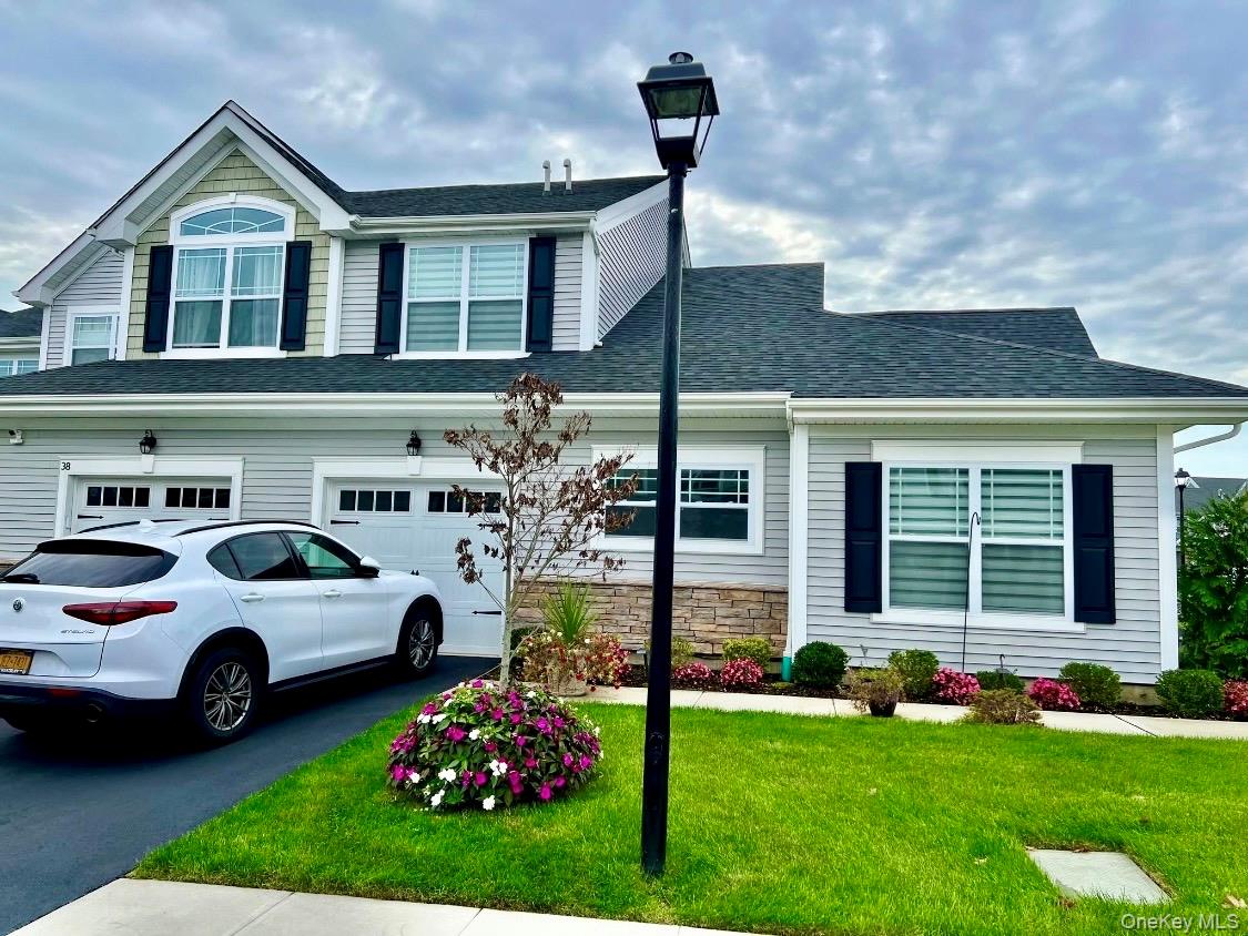 Beautiful 2 Year young new 2 story townhouse in Coram in a brand new community, primary bedroom first floor with primary bath, 2 additional bedrooms upper level, two story entry foyer, upgraded Vinyl water proof flooring, lots of builders upgrades. A must see, Priced to sell!