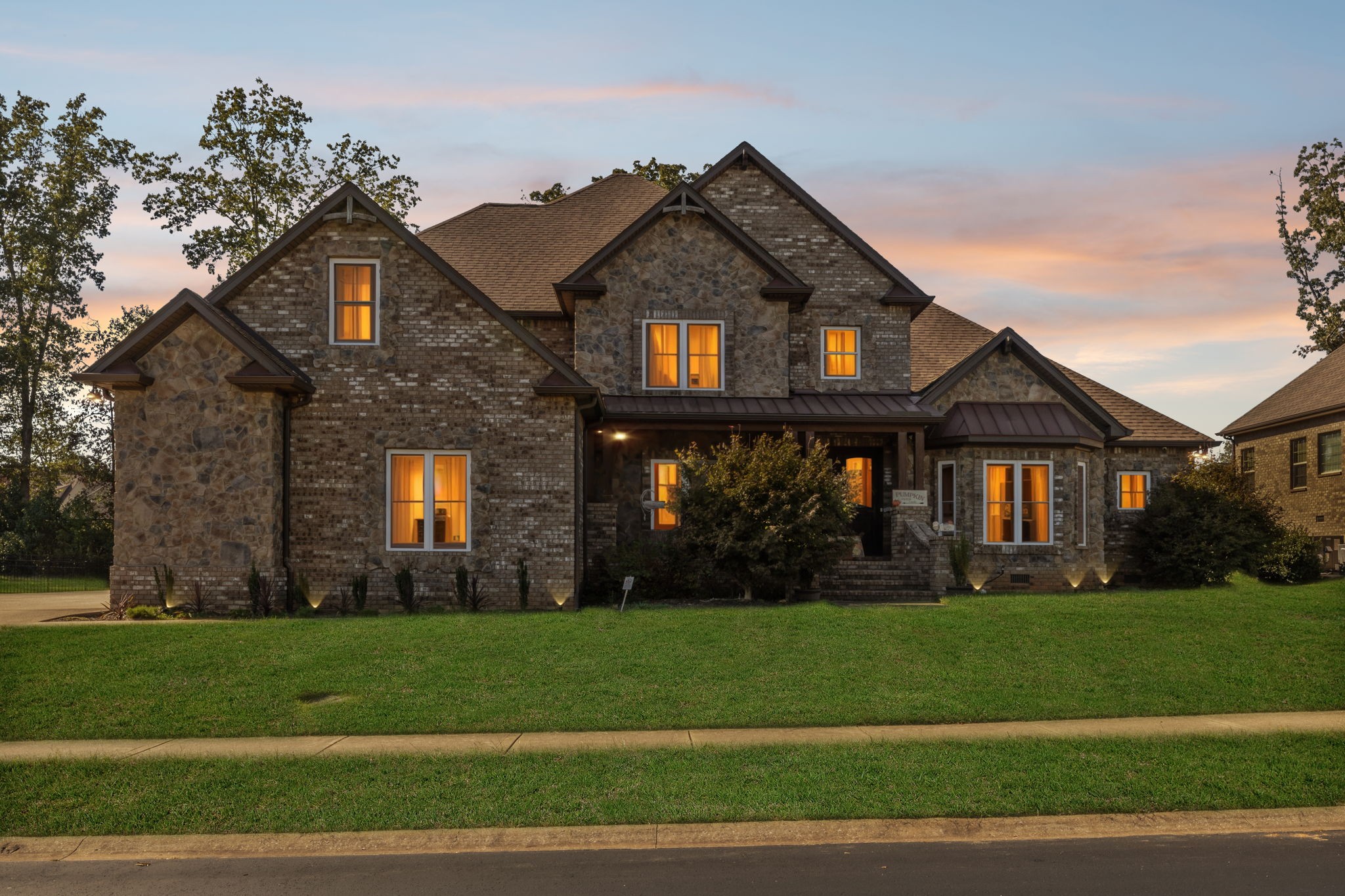 Luxury Family Living | 5,072 Sq Ft Custom-Built Estate with Main-Floor Primary Suite & Outdoor Entertaining SpaceThis stunning 5,072 square foot custom-built estate perfectly blends refined luxury with functional design — crafted with the modern family in mind. Located in a prestigious neighborhood, this home offers generous space, upscale finishes, and thoughtfully designed features for everyday living and entertaining.Enjoy the convenience of a main-floor primary suite with spa-style bath, dual walk-in closets, and ultimate privacy. Upstairs, you'll find three oversized bedroom suites, each with a private bath — ideal for children, teens, or guests.The heart of the home is the expansive open-concept kitchen, featuring high-end appliances, an oversized island, walk-in pantry, and seamless flow to both the formal dining room and sunlit breakfast room.Designed for the way families live today, the home also features:Dedicated home office perfect for remote work or studySpacious storage room to keep everything organizedOn-site storm shelter for added peace of mindElegant living areas with custom finishes throughoutImpressive 30' x 18' covered patio – ideal for year-round outdoor dining, entertaining, or relaxing in comfortWhether you're hosting large gatherings or enjoying quiet evenings at home, this residence offers the space, comfort, and luxury your family deserves — inside and out.