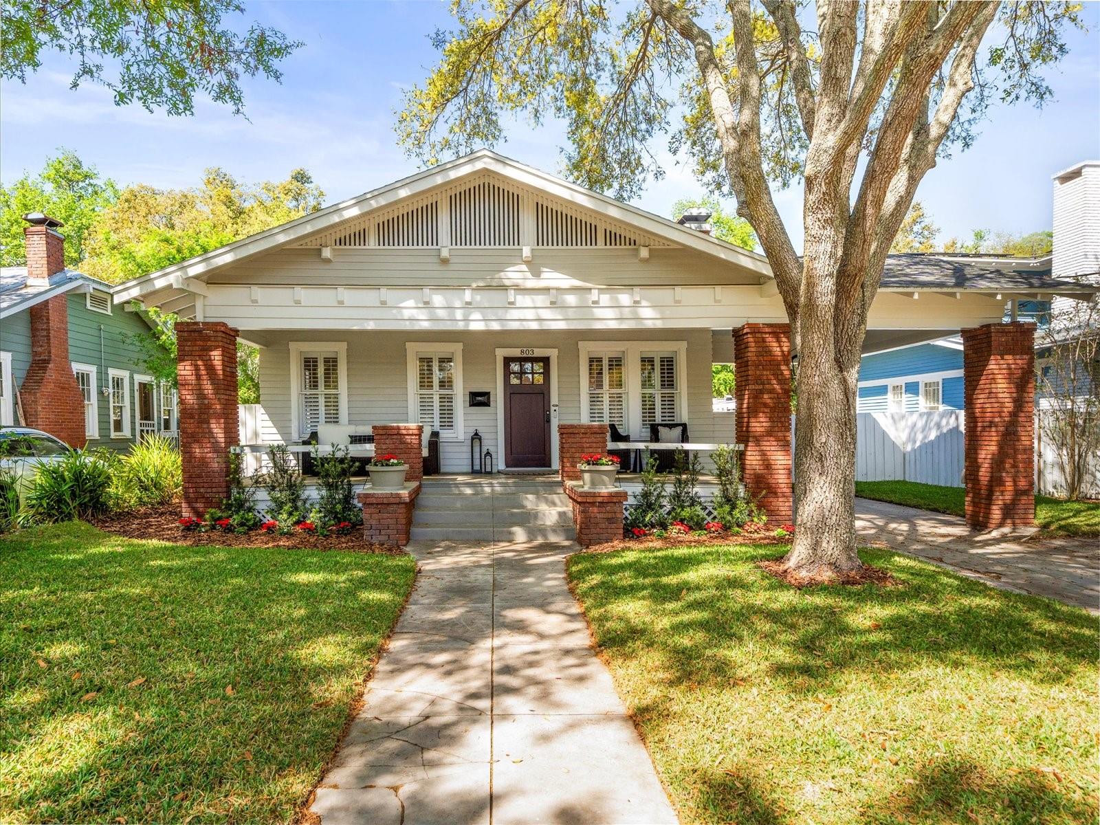 We are pleased to present this BEAUTIFULLY UPDATED HYDE PARK BUNGALOW, located just a short walk from the shops and restaurants of Hyde Park Village.  Upon arriving at the Property, you will notice a home that has been impeccably maintained and updated. This amazing property received numerous renovations, and even an addition (making the main house approximately 1,621 sq. ft.), between 2023 and 2024.  First and foremost, the owner saw the need for a larger kitchen and a new primary suite, so that's exactly what they created.  The NEW KITCHEN is gorgeous and features a SUB ZERO refrigerator, WOLF range with double oven, Best range hood, custom cabinetry (soft close), quartzite countertops, a spacious kitchen island, a Vitara beverage fridge, and even a WALK IN PANTRY.  The NEW PRIMARY BEDROOM AND BATH features a walk in closet, custom cabinetry, double vanity, separate tub and large walk in shower.  Both of the home's bathrooms, in fact, have been upgraded with Brizo fixtures and Toto toilets.  Not to be outdone, the remainder of the house has received a great deal of attention: new gas, TANKLESS HOT WATER heater; new exterior paint; new security system and cameras; new irrigation system and landscape; sanded and stained HARDWOOD FLOORS; new LG washer and dryer; new windows installed on the addition; new fence; LumberKote sealing applied (a crawl space subfloor sealer) and more!  In addition, the roof was replaced in 2021.  Moving to the spacious backyard (great for entertaining), the Property continues to impress.  There's an inviting pool with updated equipment and brick paver deck and a detached building (approximately 240 sq. ft.) with a mini split A/C that would make a wonderful office, cabana, or exercise room.  Add to these the charm of a Hyde Park Bungalow with its inviting front porch and high ceilings, tree lined streets, and a convenient location to great schools, parks, shopping, dining, Bayshore Blvd., Downtown Tampa, and interstate travel, and you have a fantastic place to call home!