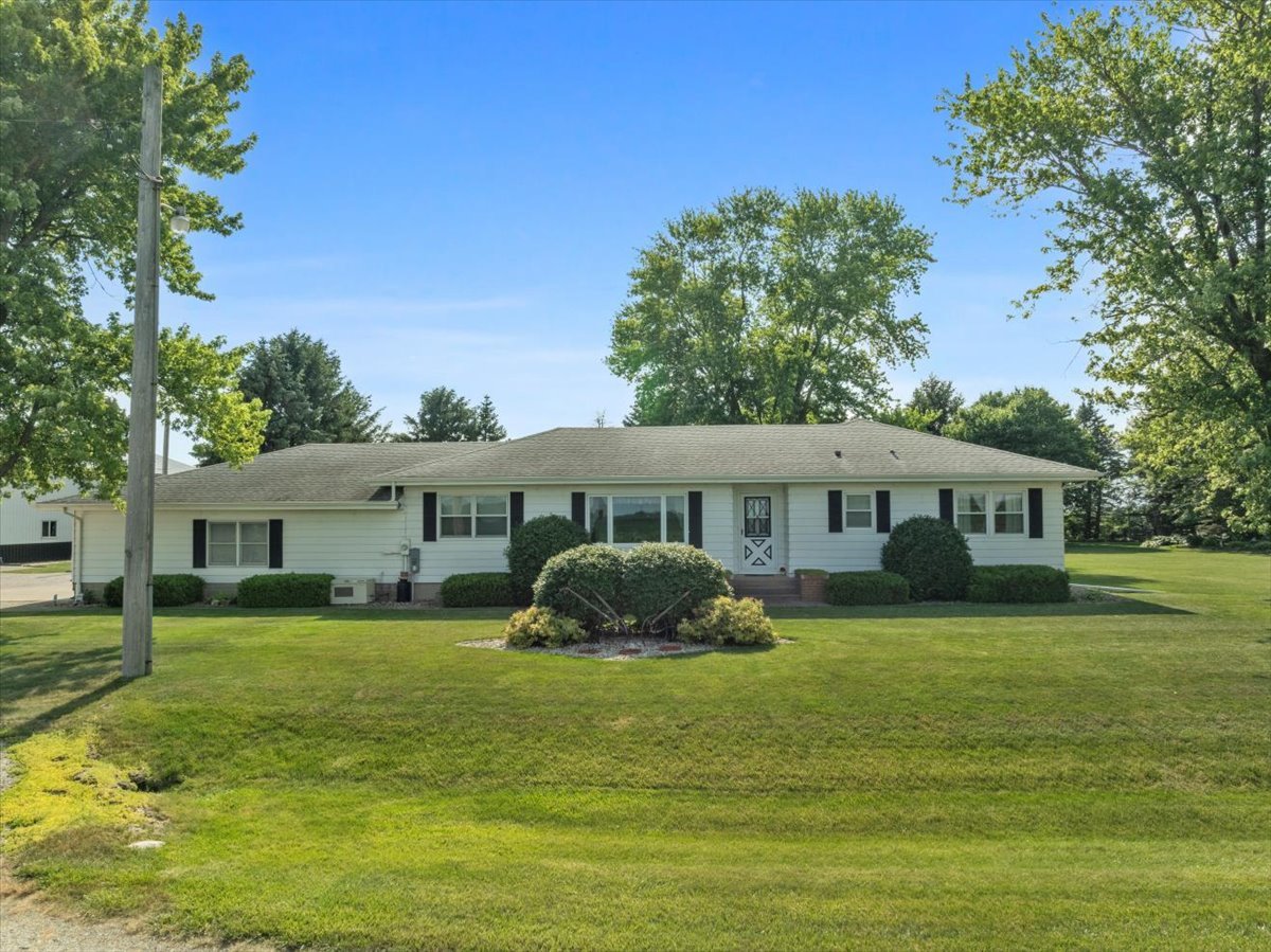 Discover the perfect blend of comfort, utility, and country charm, beautifully maintained 3-bedroom, 2-bathroom residence set on 3.68 peaceful acres. This home is move-in ready and offers the perfect blend of modern updates and classic charm. Whether you're looking for space to entertain or a peaceful retreat, this property has it all! With 2,398 sq. ft. of living space, this home has been thoughtfully updated and lovingly cared for. Modern Kitchen - Stylish cabinetry, abundant storage, and heated tile floors. Expansive Living Room - 28x23, with cathedral ceilings, a gas fireplace, and custom built-ins. Comfortable Bedrooms - Hardwood underfoot (with carpet overlays in master). Oversized Laundry Room - Sink, linen closet, heated tile floors, and second full bath. Attached 4-Car Garage - 30x40, heated and window air. Whole House Generator - Keeping you prepared for any season. Partially Finished Basement - Versatile space with epoxy flooring for recreation or storage. 45 x 72 Ragland Pole Building, Featuring a 14-ft overhead door and epoxy-coated concrete floor, ideal for workshops, projects, or secure storage. 24 x 36 Garden Shed/Workshop - Concrete floor and overhead door make it the perfect spot for gardening gear, tools, or hobbies. 2 Acres of Potential Pasture - Ideal for grazing horses or cattle, bringing rural living to life.  Beautiful Grounds - Landscaped with mature trees and a well-manicured yard.  All of this, located just south of Pontiac, IL, offers the best of tranquil country living with city conveniences nearby.