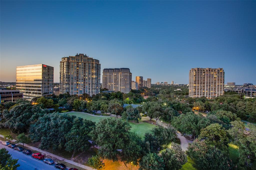 Located at The Renaissance on Turtle Creek, Unit 1247 is an updated corner-unit condo featuring a wraparound balcony off the living room with views of the park and pond, plus two private balconies, one off each bedroom.Recent improvements include new luxury vinyl plank flooring and fresh paint throughout, including the walls and light gray cabinetry. The kitchen features stainless steel appliances, dark countertops and a breakfast bar that opens to the living area. The bathroom offers dual sinks, generous storage and a separate shower. Additional improvements include a recently replaced AC system and updated washer connections.Residents of The Renaissance on Turtle Creek enjoy two swimming pools, fitness centers, a hot tub, cabanas, grilling areas, outdoor fire pits, business facilities, concierge service and valet parking.Situated at 3225 Turtle Creek Blvd. in Dallas, The Renaissance offers convenient access to the Katy Trail, Uptown, Oak Lawn and nearby restaurants, shopping and entertainment. With its refreshed interiors, private outdoor spaces and central location, Unit 1247 offers comfortable high-rise living in Dallas’ established Turtle Creek neighborhood.
