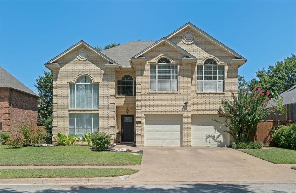 Welcome to this amazing home in the desirable Willow Creek Addition. Step inside to a stunning, 18-foot cathedral ceiling with a grand, modern staircase. The home's centerpiece is the fully renovated kitchen that's ready for culinary adventures! It features sleek, marble countertops, glass tile back splash, an island, modern appliances a huge, stainless farm sink. Whether you're hosting dinner parties or cooking family meals, this kitchen is ready to impress. Open to the kitchen and dining room, you can relax in the family room by the cozy fireplace, complete with a view of the backyard and pool. The spacious, primary bedroom is the perfect retreat, with plenty of room for a sitting area.  It also has a vaulted ceiling, new carpet, and an ensuite bathroom with dual vanities and a jetted tub. Modern living is a breeze with numerous smart features throughout, including a smart, high-tech sprinkler system, GE smart lighting in the family room, kitchen and primary, and a security setup with a Ring doorbell and three cameras. Outside, discover your personal paradise with lush, professional landscaping, and a recently resurfaced pool and heated hot tub; ideal for unwinding or entertaining guests. The location couldn't be better—just 10 minutes from DFW Airport, nestled comfortably between Dallas and Fort Worth, with myriad shopping and dining options nearby. A new HEB supermarket is on the horizon, adding more convenience to your life!  Don’t miss the chance to experience this beautiful blend of comfort, style, and smart functionality. This home is more than just a place to live; it's a lifestyle upgrade waiting to happen. Schedule a visit—you’ll want to see this in person!!