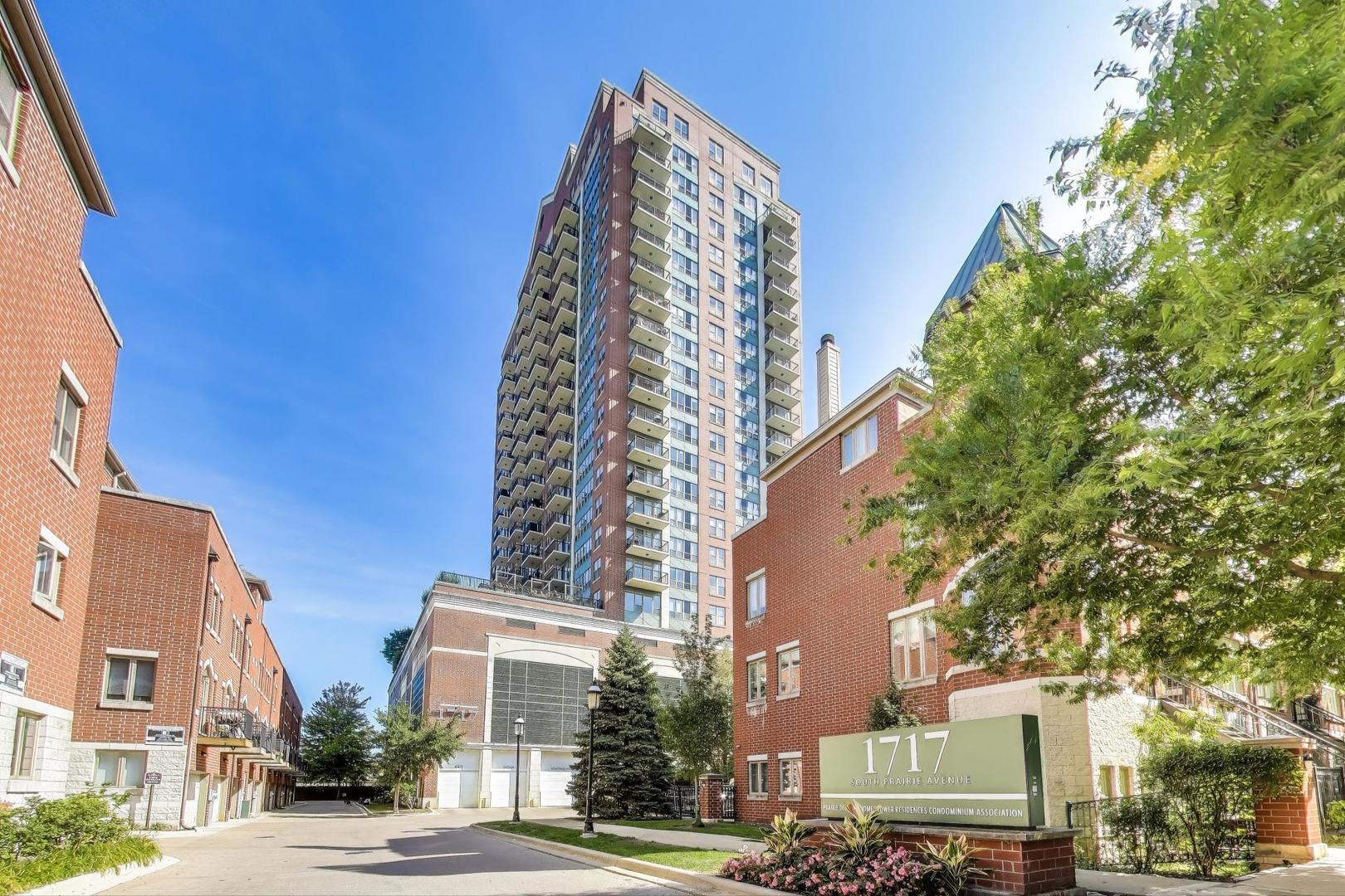 Executive condo with fantastic unobstructed views from lots of large  windows! Light filled wraparound unit on south-east corner with  sweeping panoramic lake views from every room. Enjoy amazing east,  north, and south lake views from the very large balcony in the living  room. Hardwood floors throughout the living area. The primary  bedroom has another balcony also with lake and south sun filled views.  Lots of large walk-in closets. Upgraded kitchen has all stainless steel  appliances. The 2 full baths are bright and spa-like. In-unit washer/  dryer. Heat, air, water, and internet access are included. Includes 2  (TWO) side by side premium parking spaces in the indoor heated  garage. Amenities include fitness room, sauna, bike room, party room,  storage locker, and a dry cleaners on the premises. Close to lake, Grant  Park, dog walk/ park, bike path, shopping, restaurants, and all  transportation. Access to Lake Shore Drive pedestrian/ bike underpass  to the lakefront. Beautiful unit in a wonderful full amenity building in  gorgeous Prairie District location!