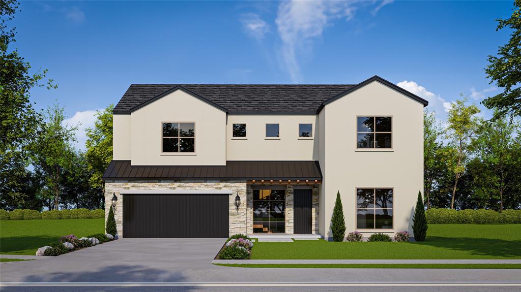 Don’t miss this rare opportunity to own a beautifully crafted 5-bedroom, 5-bathroom home in one of the most sought-after school districts..Carroll ISD!!!! With 3,770 sq ft of thoughtfully designed living space, this home offers both luxury and functionality.
The secluded Guest Suite provides ultimate privacy, perfect for in-laws, visitors, or a private home office. Adjacent to the spacious Master Suite, a versatile flex room can easily serve as a home office, gym, or a downstairs playroom to keep the little ones close.
The covered side terrace is perfectly positioned for a future pool, while the low-maintenance yard ensures you spend more time enjoying your home and less time working on it. Upstairs, you'll find three generously sized bedrooms, each with its own private en-suite bath. Additional highlights include Bosch appliance package, white oak hardwood flooring, Full foam encapsulation for energy efficiency. Now is the time to make this home yours and enjoy the opportunity to work directly with Maykus decorators to personalize the finishes to your style.
Photo is a conceptual rendering of what is planned to be built.