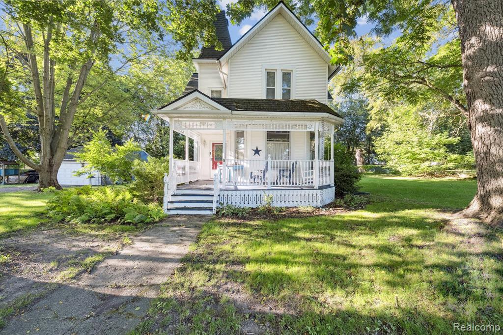 Step into timeless charm with this beautifully maintained Victorian home. Full of character yet updated for modern living, it has the best of both worlds. The main floor is complete with hardwood floors, a bedroom and full bath, study/home office, laundry, living room, and family room. Upstairs you’ll find three spacious bedrooms and two full baths, including a generous primary suite with private bath.

Relax on the inviting front porch shaded by mature trees, or spend time in the partially fenced yard that’s perfect for gardeners with raised beds and established perennials. Recent updates include a newer roof, new HVAC and Central AC (2023), new showers (2021), new kitchen flooring,  and more.