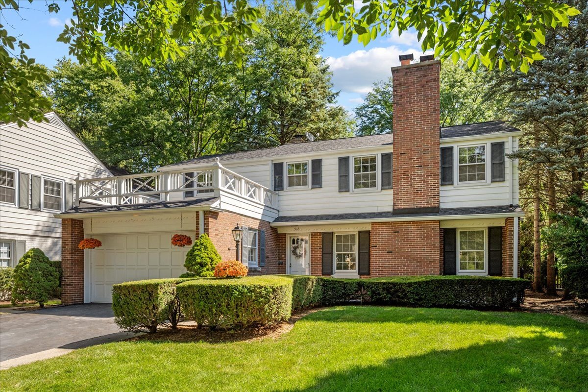 A true family home in lovely Indian Hill Estates, Wilmette.  Cherished by a single family for an impressive 47 years, this home exudes warmth and comfort. The well-designed layout boasts a circular floor plan, highlighting a spacious living room graced with a wood-burning fireplace, a delightful dining room seamlessly connected to the eat-in kitchen. The large first floor also offers a nice office or den and a pretty sun room with all sliding glass doors to the lovely east facing yard, perfect for your morning coffee! Venture upstairs to discover a generous primary suite alongside three additional well-proportioned bedrooms and a full bath. Noteworthy is one of the bedrooms offering access to a charming balcony, adding a touch of outdoor allure.  The lower level has a great rec room with fireplace, laundry room and great storage! This home has so many lovely extra details, wait to you see all the closets!! Attached 2 car garage. This is an as-is sale.