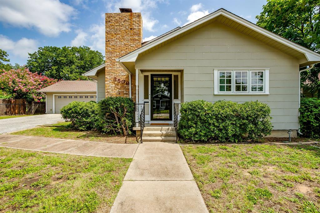 Nestled in the heart of Sylvania Park, this 3-bedroom, 2-bathroom cottage-style home sits on a rare lot and a half and offers both character and flexibility. Pride of ownership is evident throughout this lovingly maintained home, which features two separate two-car garages-providing ample space for vehicles, hobbies, or storage. The detached garage includes an additional space that could be finished to create a home office, workout room, or studio—offering even more potential to make it your own. Inside, you’ll find beautiful hardwood floors, spacious rooms, and walk-in closets—rare finds in homes of this era. The layout is warm and inviting, with custom windows that add to the charm of the property. The home’s design makes it a perfect fit for any stage of life—whether you're just starting out, growing your family, or looking to downsize. Enjoy the timeless appeal of this home, paired with the convenience of modern amenities—all in one of Fort Worth’s most historic neighborhoods.