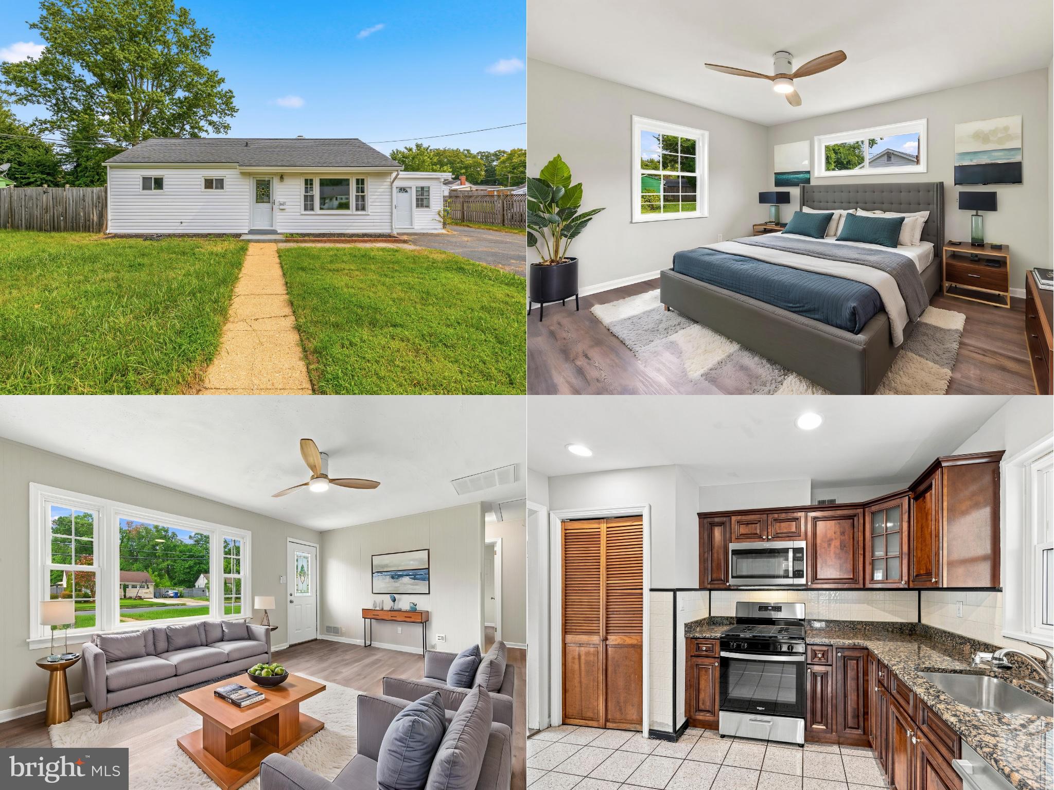 One-level living in Virginia Hills, offering three bedrooms, two full baths, and about 1,300 square feet of updated space on a quarter-acre lot. Fresh paint throughout, updated flooring, and a renovated primary bath make this one move-in ready. The home offers an oversized detached garage, four driveway spaces, shed/workshop with AC unit & electricity,and a fully fenced backyard - wow!Enter through the front door into a bright living room that flows into the dining area, both finished with new flooring. The kitchen offers granite countertops, rich cabinetry, and stainless appliances including a new range and new microwave. Down the hall, the primary bedroom and second bedroom share a full bath with a tub/shower combo, updated with marble tile and new flooring in December 2021. A third bedroom has its own full bath nearby with a walk-in shower.The backyard is fully fenced, with a detached one-car garage, a storage shed, and a playset for the kids. Plenty of room to garden and entertain.Recent Updates include primary bath renovation and new flooring (2021), new HVAC (2024), new range (2026), new microwave (2026), fresh paint throughout.This home is zoned for Rose Hill Elementary, Hayfield Secondary, and Hayfield High School with no HOA.Located in Virginia Hills, about two miles from the Telegraph Road exit of I-495 and three miles from Route 1, this home offers an easy commute in any direction. Fairfax Connector bus routes run right through the neighborhood, connecting to both the Huntington and Springfield Metro stations, and Lee District Park is just a short drive away with its pool, playing fields, and racquetball courts. Grocery stores, banks, and everyday errands are all close by.Few locations in Northern Virginia offer this kind of everyday convenience. With the Beltway minutes away, Metro bus service at your doorstep, and Lee District Park around the corner, this home puts commuters right where they want to be. Add in a move-in ready interior with recent updates throughout, and you have a home that's hard to beat on location alone. Make your appointment today!
