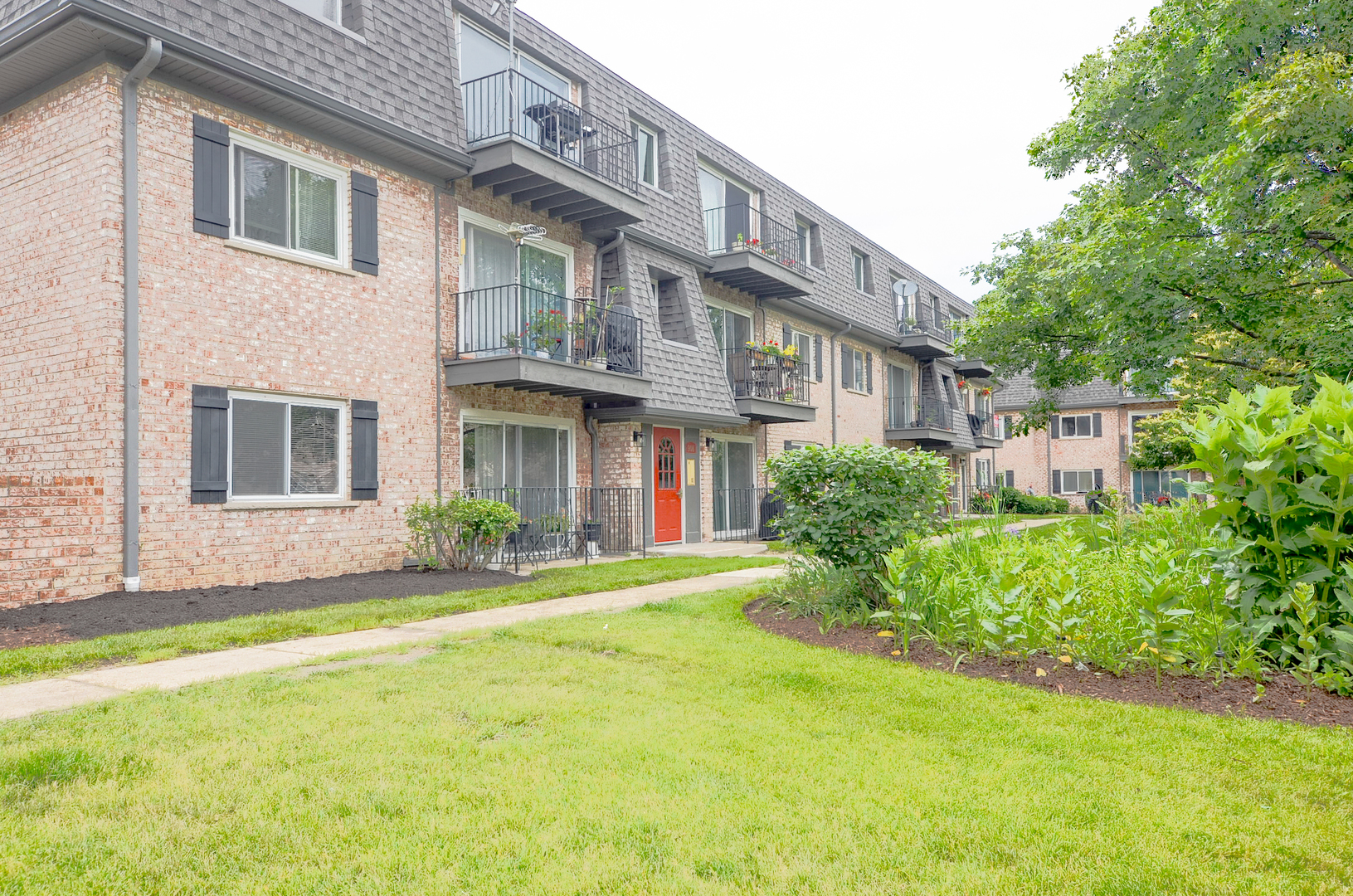 Investor-friendly and move-in ready!  2-bedroom, 1-bath brick condo Enjoy a spacious balcony that overlooks a peaceful courtyard. Ideally located near parks, shopping, and the Metra train station for easy commuting. Just 2 miles from Harper College and great school district  William Fremd High School.  Comfort, location, and long-term value all in one! 2 Assigned parking spaces, 1 personal and one visitor parking, that can be use a personal as well. Laundry, and storage are all located in the building. Pets are allowed, some restriction and charges may apply.