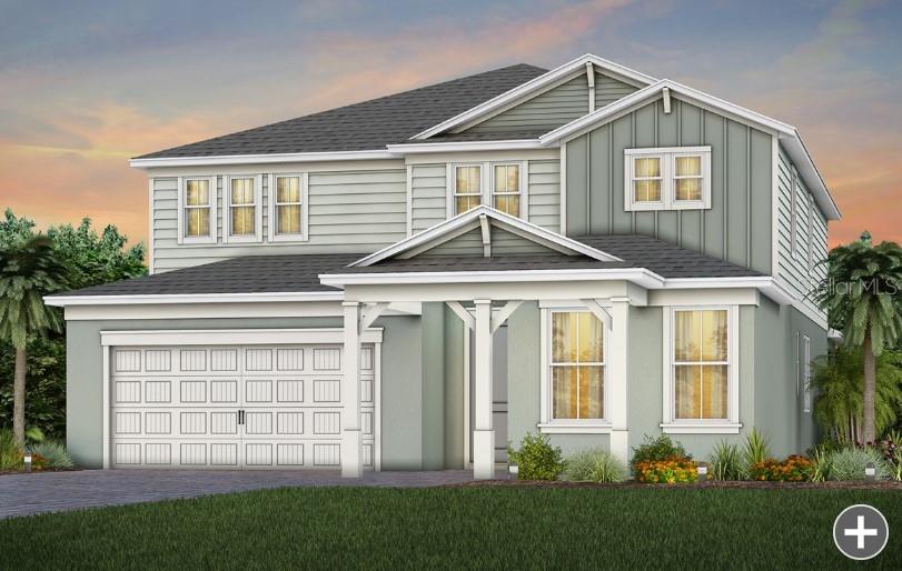 Under Construction. EverBe is a new master planned community where convenience and connections combine to create a new standard for home. Located in Orlando with quick access to 417 & 528, this lifestyle community will offer miles of pathways & trails, wi-fi-enabled green spaces, unique outdoor recreation areas, a fitness center, a clubhouse complex with resort pool, 2G internet, and a waterfront amenity and town center. Get excited for EverBe - everything home should ever be!
Step into the Scarlett by Pulte Homes, where elegance and modern convenience come together in perfect harmony. This stunning 5-bedroom, 4.5-bathroom, 2 car garage residence offers a seamless blend of sophistication and comfort, with every detail thoughtfully designed to elevate your living experience. The open-concept layout creates a spacious and airy environment, enhanced by an abundance of natural light and luxurious finishes. On the first floor, discover an en suite bedroom with attached bathroom, featuring a linen closet, exquisite quartz countertops, and a walk-in closet, providing a private and inviting retreat for guests. As you continue into the home, an open flex room, located next to the gathering room, allows natural light to flood the area, making it the perfect spot for relaxation or entertaining. If you need a private office, there is also a second enclosed flex room for all of your needs. The heart of this home is the gourmet kitchen, Dana White cabinetry beautifully complements the striking Quartz countertops. Soft-close drawers, easy-access cabinets, upgraded sink and faucet, and Whirlpool built-in stainless-steel appliances, including a refrigerator combine to create a chef-inspired space designed for both form and function. The kitchen seamlessly flows into the café and gathering room, with a pocket sliding glass door that opens to the covered lanai, enhancing the indoor-outdoor living experience. For added convenience and privacy, you’ll find a powder room for guests located on the first floor. Upstairs, the tranquil owner’s suite serves as a private sanctuary, featuring a spacious walk-in closet and a spa-like en suite bathroom with dual vanity sinks. The loft area offers an ideal space for relaxation, whether for a quiet evening or a movie night. The second floor also includes three additional bedrooms, two bathrooms (one of which is an en suite), and a conveniently located laundry room, making daily living effortlessly easy. The laundry room itself offers both style and convenience with built-in Dana White cabinets for additional storage, Whirlpool washer and dryer, and a utility sink trimmed in quartz countertops, adding a touch of elegance to everyday tasks. This home is crafted with high-end touches, such as Shaw brand wood-look tile  flooring throughout the first floor living areas, bathrooms, and flex rooms and plush, stain-resistant Shaw carpet in the bedrooms. From the bronze hardware finishes to the Wood-Look Luxury Vinyl Flooring at the staircase no detail is overlooked. 2” faux wood blinds, add both style and ease to daily living. This home also comes equipped with a variety of modern conveniences, including a smart thermostat and doorbell, additional LED downlights, and additional data and media ports. With its exceptional design, sophisticated finishes, and smart features, this Scarlett home is the epitome of both comfort and luxury—perfectly tailored to fit your lifestyle.