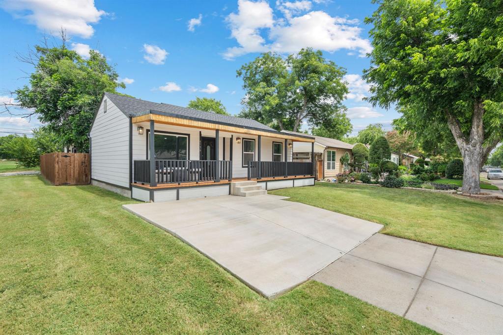 Our combined square footage reflects both the main home (953 sq. ft.) and the additional dwelling unit guest house (406 sq. ft.), for a total of 1,359 sq. ft. Charming 1942 Remodeled Gem with Income-Producing Guest House on Corner Lot

Step into timeless character with modern updates in this beautifully remodeled 2-bedroom, 1-bath main home, meticulously taken down to the studs and rebuilt with today’s buyer in mind. Enjoy peace of mind with all new plumbing (PEX line from the street), all new copper electrical wiring, and additional pier-and-beam supports added to the foundation. 

The inviting interior features an open-concept kitchen with a large island, granite countertops, stainless steel appliances, and abundant natural light—perfect for both everyday living and entertaining. Relax on the spacious front porch that spans the entire front of the home, or host gatherings on the back patio deck. A tankless water heater provides on-demand efficiency and comfort. Main house is 953 sqft

Income-Producing Accessory Unit is 406 sqft. Includes a separate 1-bedroom guest house with its own living area, kitchen, deck, and dedicated parking. Currently leased for $1,500 per month through September 15th—perfect for extra income, guest accommodations, or extended family.

Location Highlights:

Prime corner lot with easy access to TCU, Fort Worth Zoo, Cowtown, and vibrant Downtown Fort Worth.
Convenient to shopping, dining, and entertainment.
This is a rare opportunity to own a thoughtfully upgraded vintage home with modern systems and a proven rental income stream.