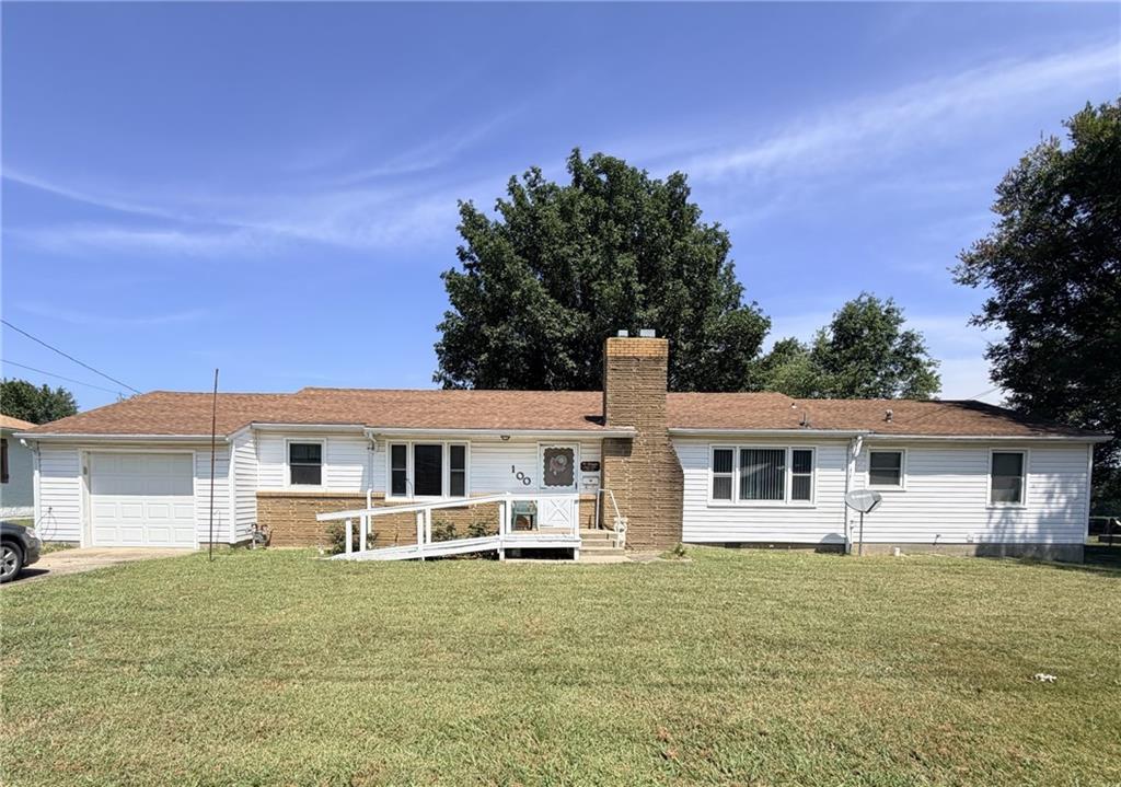 5 Bedroom, 2 Bath ranch with partial walk-out basement, attached single garage & 2 car detached garage Plus a Large yard overlooking farm land.  Almost like living in the Country.  This home features a Large Living room with a fireplace.  2 Bathrooms, 1 w/ tub and the other with walk-in shower.  Kitchen w/ pantry.  some rooms with hardwood floors.  More pictures coming