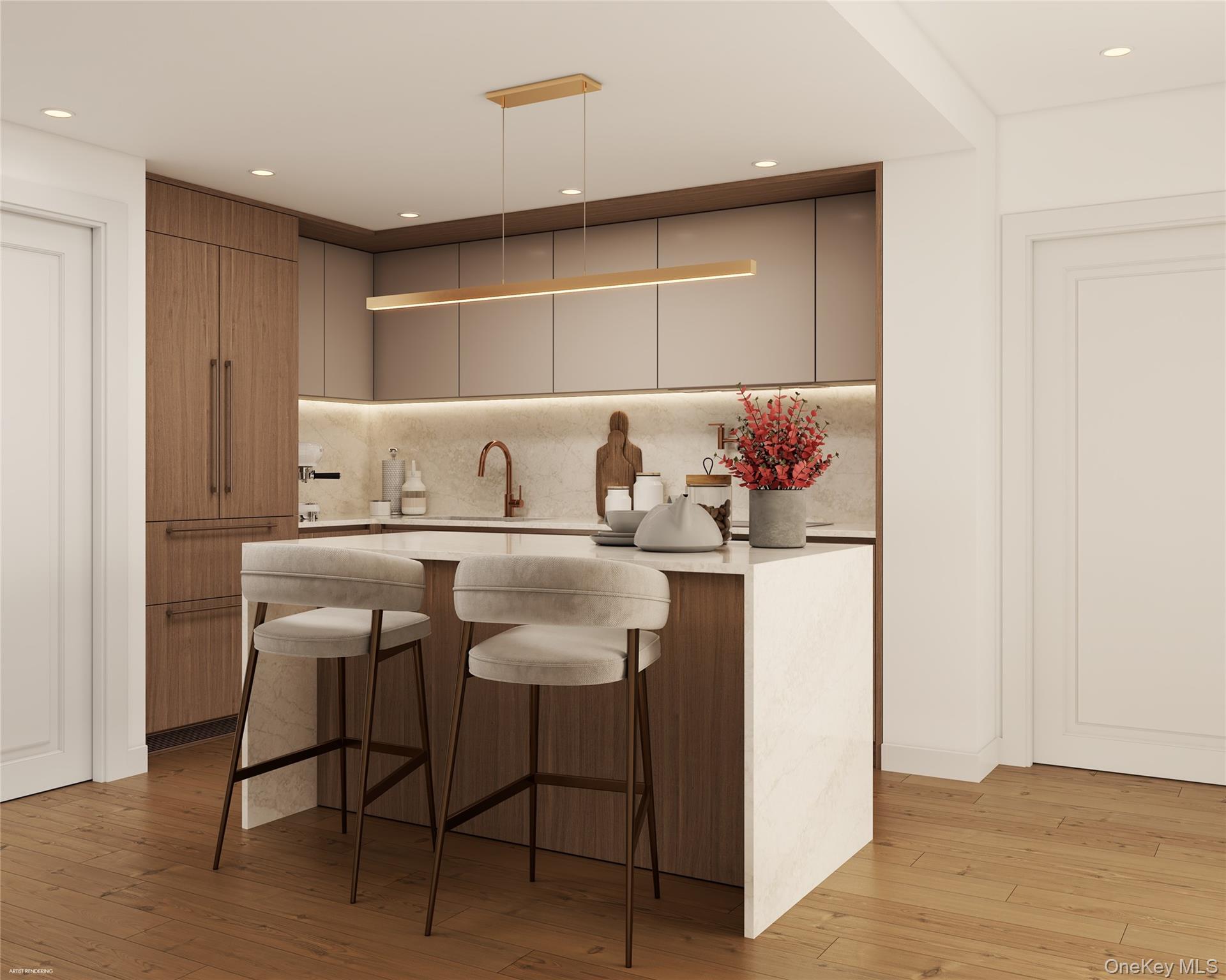 SKYLINE 8 CONDOMINIUM is a newly constructed 113-residence luxury condominium in the heart of Long Island City. Designed with contemporary architecture and Feng Shui principles in mind, the building combines sophisticated design, premium finishes, and an exceptional collection of lifestyle, wellness, and recreational amenities. Ideally situated just minutes from Midtown Manhattan, Skyline 8 offers convenient access to multiple subway lines, waterfront parks, restaurants, shopping, and cultural destinations. • UNIT PH3 • Penthouse 3 is a northeast-facing two-bedroom, two-bathroom residence featuring a private balcony with direct access from the living and dining area. The thoughtfully designed layout separates the main living space from the bedrooms, while the open kitchen flows seamlessly into the expansive living and dining area. The primary suite features an en-suite bathroom with a walk-in shower, and generous closet space throughout provides ample storage. • RESIDENCE FEATURES • Every residence has been thoughtfully designed to maximize natural light while offering refined finishes, premium materials, and modern conveniences. • LIVING SPACES • Sun-filled living rooms with oversized windows • Red oak engineered wood flooring throughout • Accent lighting throughout • Private outdoor space in every residence • Skyline views • KITCHENS • Custom-designed kitchens by Fulgini • Calacatta Abezzo countertops and full-height backsplash • Under-cabinet lighting • Bosch washer and dryer • Miele appliance package (Some residences feature Blomberg dishwashers.) • Smeg range hoods (Townhouse residences feature Miele range hoods.) • XO wine coolers (Available in select residences.) • BEDROOMS • Light-filled bedrooms with oversized windows • Refined contemporary finishes • BATHROOMS • Automatic smart toilets • Optional iOS and Android application control for smart toilet functions • Radiant heated floors • LED recessed shelving • Custom vanities with integrated storage • BUILDING AMENITIES • 24-Hour Doorman • Lobby with Waiting Area • Package Room • Resident Storage Room • Cold Storage for Grocery Deliveries • Bicycle Storage • Parking Garage with EV Charging at Every Parking Space • Resident Game Lounge • Resident Lounge with Dining Area & Wet Bar • Indoor Movie Theater • Pet Spa • Spa Suite featuring: Dry Sauna • Steam Room • Cold Plunge • Steam Showers • State-of-the-Art Fitness Center • Dedicated Spinning Studio • Yoga Room • Indoor Children's Playroom • Landscaped Rooftop Terrace with Manhattan Skyline Views • Outdoor Grill • Outdoor Dining Areas • Outdoor Lounge Areas • SKYLINE 8 • Offering a seamless blend of contemporary architecture, thoughtfully designed residences, premium finishes, and an extensive amenity collection, Skyline 8 delivers a modern condominium lifestyle in one of New York City's most dynamic neighborhoods. • DISCLAIMER • All measurements are approximate. Images are renderings or virtually staged and are for illustrative purposes only. Photographs represent various residence layouts. The complete offering terms are contained in an Offering Plan available from Sponsor. File No. CD25-0389.v