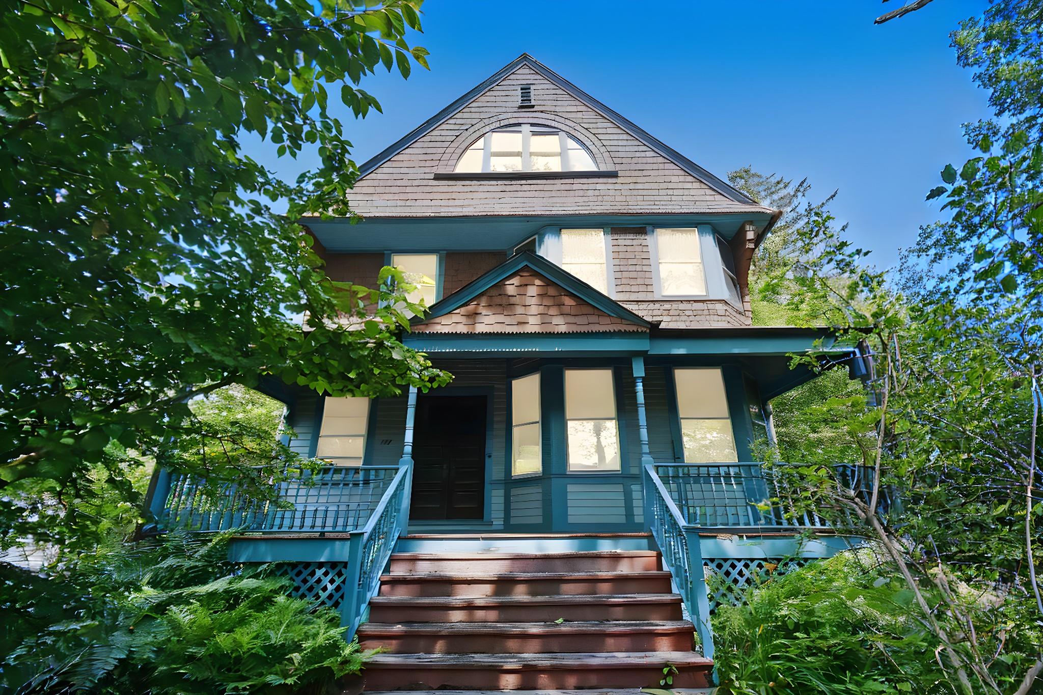 Grand Victorian home, featuring wonderful architectural details throughout, set on a large lot. The property includes a detached two-car garage at the end of a long driveway with space for 8 cars. Large front porch is perfect for enjoying early morning coffee or a nice glass of wine at night. The foyer with stained glass windows, front parlor and living room all have pocket doors. Conveniently located to Metro North, and all parkways. Some pictures are virtually staged.