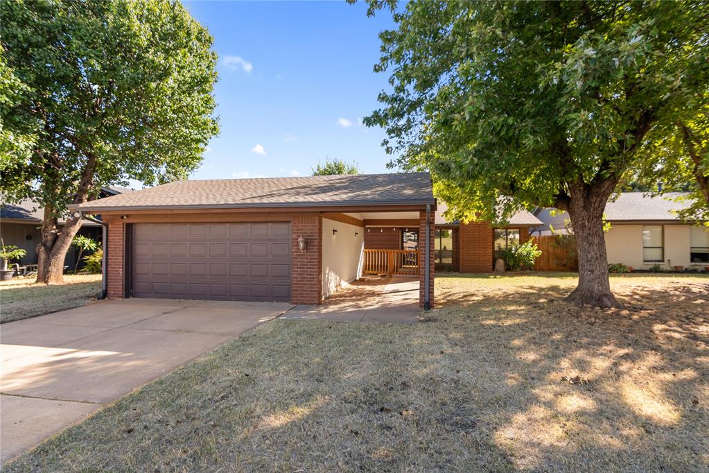 Welcome home to this charming 3-bedroom, 2-bath residence in the desirable Fox Run neighborhood of NW Oklahoma City! The open-concept layout features vaulted ceilings, abundant natural light, and a cozy gas-log fireplace—perfect for relaxing or entertaining. The updated kitchen shines with quartz countertops, stainless steel appliances, and modern finishes. Retreat to the spacious primary suite offering comfort and privacy. Enjoy outdoor living with both front and back patios, plus the convenience of a 2-car garage. Ideally located near shopping, dining, and the turnpike, all within the Putnam City School District. Move-in ready and a must-see—schedule your private showing today!Home is being sold as-is