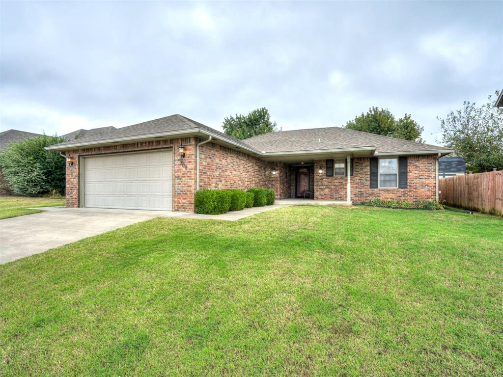 Charming move-in ready, meticulousy maintained, 1 owner home in Moore, is on the market and just in time to enjoy for the holiday season!  The 1768 sf (mol) provides generous size rooms and a traditional floorplan with a dedicated entry way!  The large living room features a wood burning fireplace currently with an electric insert.  French doors open to a bonus room constructed at the time of the new build, as a result of the 2013 tornado, NOT Florida Room or enclosed porch!  Perfect flex space for Game Room, Kids Play Area, 2nd large dining space/2nd Living space or Large Home Office/Kids School Room). The heart of the home is the kitchen with canned lights, under cabinet lighting, storage solutions, a corner sink that looks out to the porch/front yard bringing in natural lighting, breakfast bar and ample counter top space!  The dining room open to the kitchen featuring 3 windows and ample lighting!  The large pantry is located in the laundry room with garage access.  Located in the Moore School District, close to restaurants, shopping, interstates and TINKER AFB!