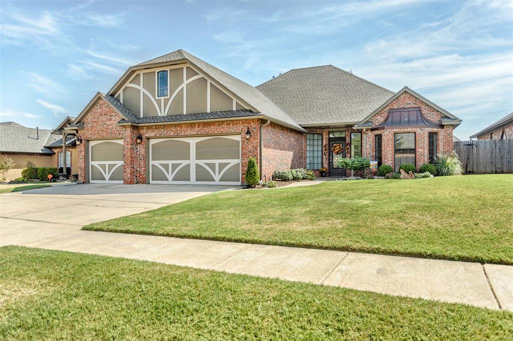 You’ll love this beautiful 4 bed, 3.5 bath home located in the Lone Oak community! As you walk into this welcoming home, you'll be greeted with an open floor plan and plenty of natural light. The living room overlooks a beautifully landscaped backyard featuring a tranquil water feature and a spacious patio, perfect for entertaining or play. The open kitchen boasts stainless steel appliances, a gas range, granite counter tops, and a kitchen island for additional storage. The main bedroom features private patio access, a recently renovated en suite and large closet. Two of the three guest rooms are on the first floor, opposite the main bedroom, and share a full bathroom. The half bath and laundry room are conveniently located in the hallway off the kitchen which features a mudroom with plenty of built-in storage. The dedicated office is positioned at the front of the home and is perfect for working from home or for use as a flex room. Upstairs, you will find the third guest bedroom, featuring a full bathroom, large closet, and could easily be used as a bonus room. This home comes with custom plantation shutters, a water heater and dishwasher replaced in 2024, new HVAC in 2022, and a roof replaced with ArmorShield II Class 4 impact resistant shingles in October of 2019. This home is in an excellent location, near shopping, entertainment, and schools, with easy access to Hefner Pkwy and Kilpatrick Turnpike. HOA includes a gated entrance, playground, and maintenance of common areas. Don’t miss the opportunity to make this move-in ready home yours!