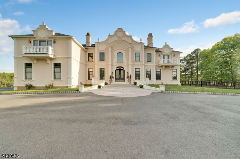 Welcome to this extraordinary French-inspired chateau nestled on 4 private acres in Millstone Township in prestigious Monmouth County. Offering nearly 7,000 sq ft PLUS a full finished walkout basement, this grand estate blends timeless architectural elegance w/ modern comfort. Featuring 5 bedrooms, 8 bathrooms, & a 3-car garage, this remarkable home makes an unforgettable first impression. Step through the impressive front entry into a breathtaking 2-story foyer with soaring ceilings, dramatic open spaces, and stunning architectural details throughout. The main level offers formal living and dining rooms, a spacious kitchen, & sun-drenched FR & living rooms highlighted by oversized windows. A desirable first-floor en-suite provides flexibility for guests or extended living, complete with a spacious bedroom, full bathroom, and large walk-in closets. Dual front & rear staircases lead to the second level overlooking the foyer below. Upstairs features 4 additional bedrooms, including an impressive primary suite with massive closets, dual private bathrooms, and a charming Juliet balcony. The fully finished walkout basement offers endless possibilities for recreation & additional living space. A major highlight is the owned Tesla solar system and solar field providing virtually zero electric costs. Located close to shopping, dining, major highways, and more, this one-of-a-kind estate offers luxury, privacy, and convenience all in one.