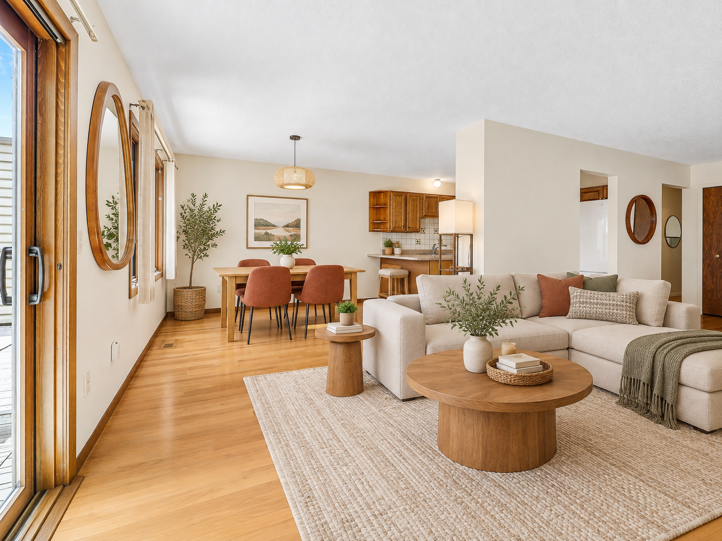 ***The buyer lost their job one week before closing. Welcome to 1791 Morgan Avenue, a wonderfully maintained twin home in the heart of Highland Park, offering exceptional value with NO HOA fees or restrictions. Thoughtfully updated throughout, this home features newer oak flooring, Pella windows, updated mechanicals, and a functional floor plan with spacious, light-filled rooms. The main level offers comfortable living and entertaining spaces, a well-appointed kitchen with abundant storage and counter space, and a sliding glass door leading to a rooftop deck with endless possibilities. Create your own private outdoor retreat with seating, planters, or trellises to enjoy throughout the seasons. The upper unit boasts two generous bedrooms and a full bathroom. The lower unit features a large family room, a bedroom, and a full bath, and has been converted into a separate apartment space that was used as a successful short-term rental, offering excellent flexibility for guests, multigenerational living, or potential supplemental income. Outside, the beautifully landscaped backyard showcases perennial gardens lovingly maintained by the current owners. Located in a highly accessible Highland Park neighborhood known for its friendly atmosphere and convenience to shopping, dining, parks, trails, and both downtown Saint Paul and Minneapolis, this is a rare opportunity to own a versatile and meticulously cared-for home in one of Saint Paul’s most desirable communities. Photos have been virtually staged