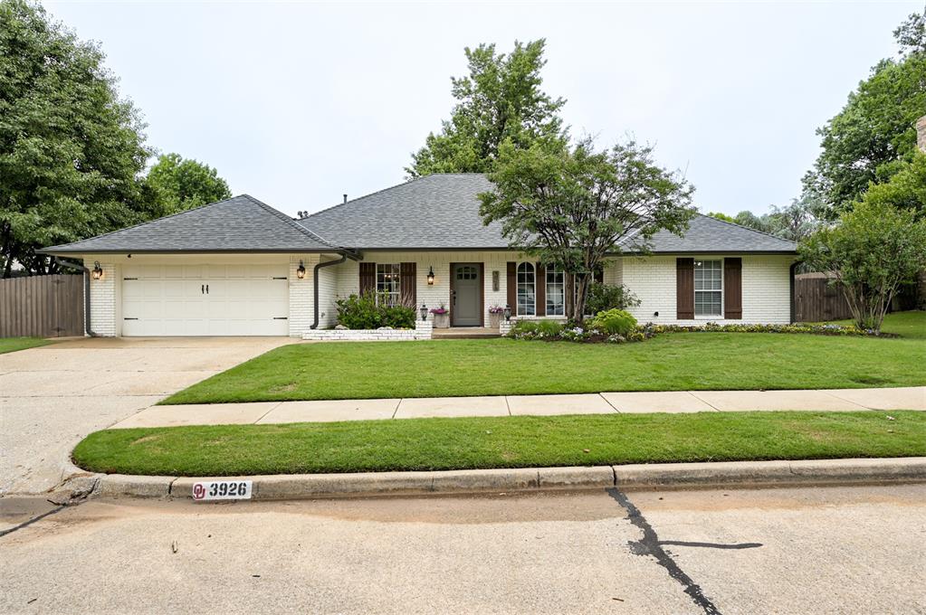 Welcome home to this beautifully updated property in the highly sought-after Brookhaven neighborhood, offering the perfect blend of comfort, style, and functionality. A rare find, this home features two primary suites all on one level — ideal for multi-generational living, guests, or added flexibility.From the inviting covered front porch to the thoughtfully designed interior, every space is made for comfortable living and effortless entertaining. Gorgeous dark-stained hardwood floors create a stunning contrast against the light, contemporary paint palette throughout the home. Formal dining and living spaces welcome you at the entry, while the spacious second living area features a cozy brick fireplace, custom built-ins, and plenty of room to gather.The kitchen is both stylish and functional with crisp white cabinetry, granite countertops, stainless steel appliances, an eat-at bar, and a breakfast nook that opens seamlessly to the main living area.The primary suite offers a true retreat with a wall of windows overlooking the backyard, double vanities, a separate tub and shower, and an oversized walk-in closet. On the opposite side of the home, the second private suite includes its own full bath and walk-in closet, making it the perfect setup for guests or an in-law suite. Two additional generously sized bedrooms with a fully remodeled bathroom in between provide even more versatility.Step outside to your own backyard oasis featuring a sparkling pool, spacious patio area for entertaining, and room to relax, garden, or play. Homes with this layout and location rarely come available — don’t miss your opportunity to own in Brookhaven!