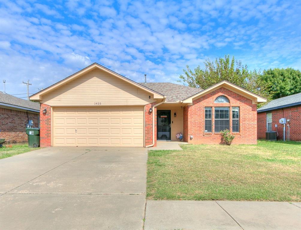 Welcome home to this charming 3-bedroom, 2-bathroom gem nestled in the desirable Sonoma Park community of Norman, OK! With 1,088 square feet of thoughtfully designed living space, this home blends comfort, functionality, and style — perfect for first-time buyers, downsizers, or anyone looking for a move-in ready home in a great location. From the moment you arrive, the cute curb appeal and inviting exterior will catch your eye. Step inside to find a bright and open layout that flows seamlessly from the living area to the kitchen and dining space. The main living areas feature durable hard flooring, ideal for high-traffic spaces and easy maintenance. The kitchen is both stylish and practical, showcasing painted gray cabinets with updated hardware, ample counter space, and a layout that makes meal prep easy and efficient. The laundry room is a pleasant surprise, offering a built-in folding counter designed to fit front-load washer and dryer units — making laundry day a breeze! The home’s three bedrooms provide comfortable space for everyone, with the primary suite featuring an en-suite bath for added privacy. Both full bathrooms are well-maintained and ready for your personal touch. Enjoy evenings outdoors on the covered patio overlooking the large backyard — perfect for kids, pets, or weekend gatherings. The 2-car garage offers plenty of storage and convenience, while a new roof (installed in 2022) brings peace of mind for years to come. This home is also open to being sold fully furnished, offering a rare opportunity for a true turnkey experience.