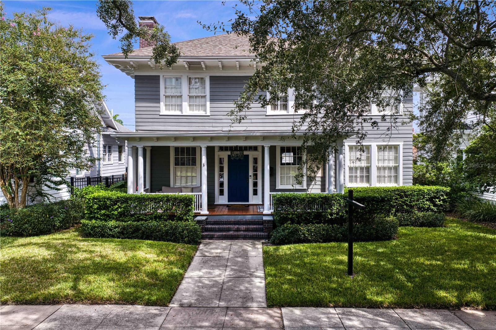 Under contract-accepting backup offers. In the heart of Hyde Park's Golden Triangle this 4 bedroom 2.5 bath with 1/1 carriage house is just 5 blocks from Hyde Park Villiage. Built in 1913 the home sits just across the street from the Himes-Griffin Mansion.  From the front porch you enter to a double living room with fireplace. The dining and sunroom have views of the backyard. The sunroom has french doors to the back porch. An eat-in kitchen with custom banquette is accented by Beadboard style cabinetry, stainless steel appliances and stone counter tops. A period staircase foyer with great powder room bath leads to the second floor. The primary suite is connected to a large dressing room and full bath beyond. There is an additional bathroom and three more good size bedrooms on this level. The property also has a 1/1 carriage house with 2 car garage below. A multi-car parking pad is adjacent to the carriage house with alley access through an electronic gate. The backyard has plenty of room for pool. Situated on one of the prettiest streets in Hyde Park and with easy walkability to so many things: Bayshore Blvd, Hyde Park Village, Water Street, the River Walk, Benchmark Arena to name a few , this is your chance to call Hyde Park home.