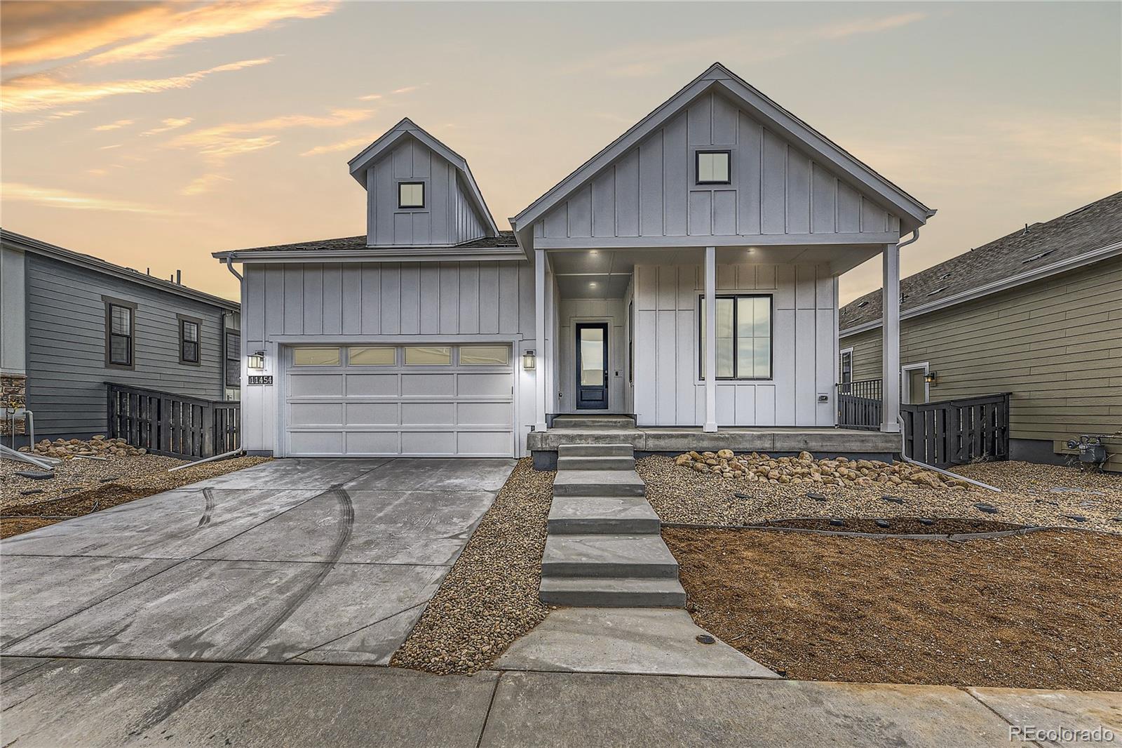 Available NOW! Beautiful single story home in the desirable Solstice Community by Shea Homes.  Solstice is surrounded by Chatfield State Park on 3 sides of the community and acreage parcels on the 4th side. This single-story home has 3 bedrooms, 3 baths, pocket study with barn door, 2-bay garage with stoarge, fireplace, covered patio and finished basement.  Design finishes include luxury vinyl plank wood-style floors, MSI engineered stone countertops in Calico White, and Yorktowne Henning cabinetry in Whiting Icing and Chai Latte.  Please contact a Community Representative for complete details on the interior design finishes for this home.  The Mirabelle Metropolitan Districts provide various services to the property and in addition to the estimated taxes, a $40 per month operations fee is imposed.