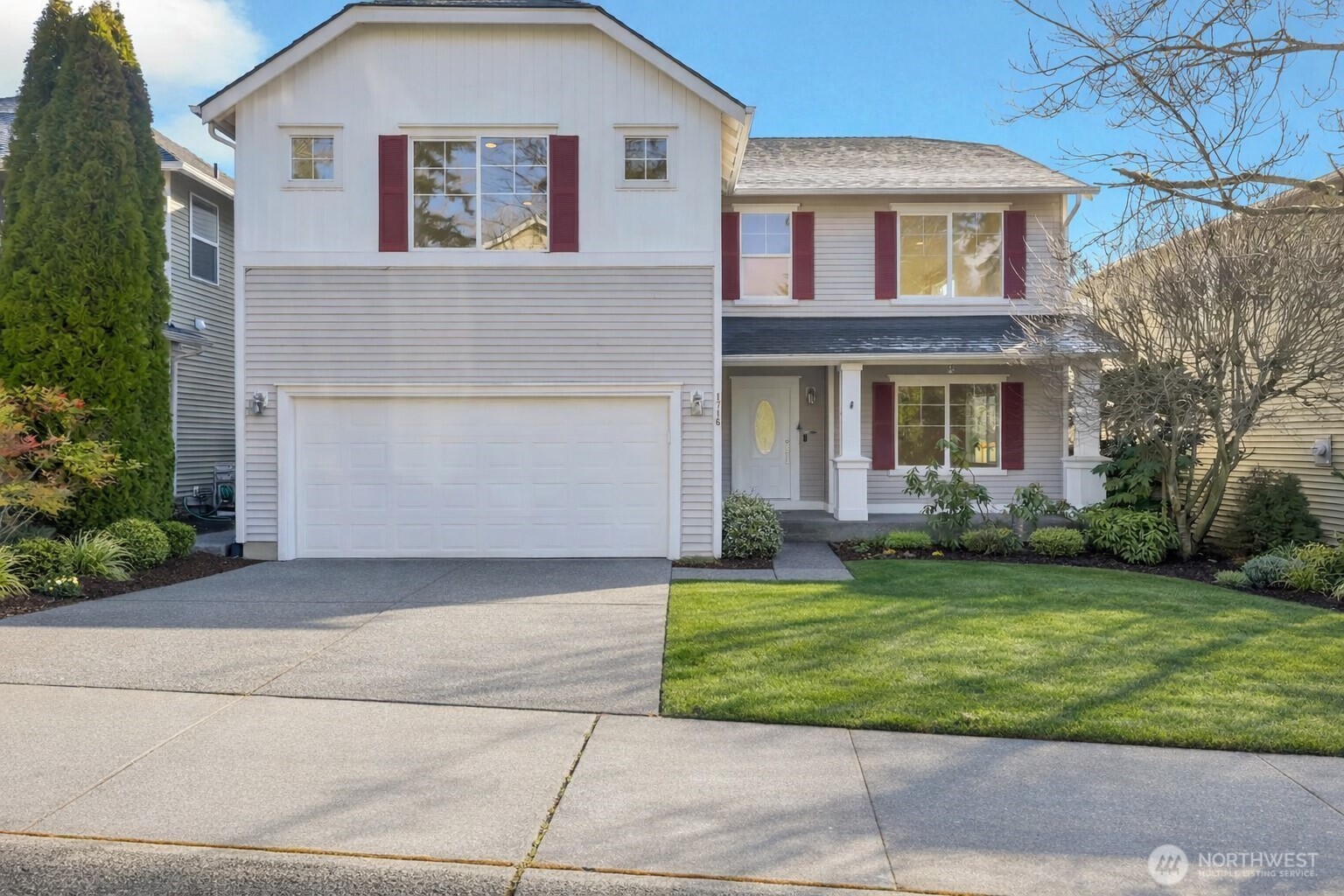 A must-see, stunning, well maintained home at the entrance of a quiet cul-de-sac in Sammamish. The main level welcomes you with a covered porch, unique eucalyptus hardwood floors and a versatile bedroom—perfect for guests or an office. Relax in the family room by the fireplace, located adjacent to the kitchen and flow seamlessly to the patio in the fully-fenced backyard with fruit trees and a dog run, perfect for entertaining.  Kitchen features ample cabinets and newer refrigerator. Upstairs, a massive loft offers flexible space for work or play, alongside three additional bedrooms, newer washer & dryers and new furnace.  Located in a vibrant community with parks, playground, tennis and basketball courts. Just minutes from the scenic Beaver Lake and Pine Lake, this residence provides both tranquility and activity.  This home is a rare find for those seeking modern luxury in a prime Eastside location with top-rated schools at a great price.