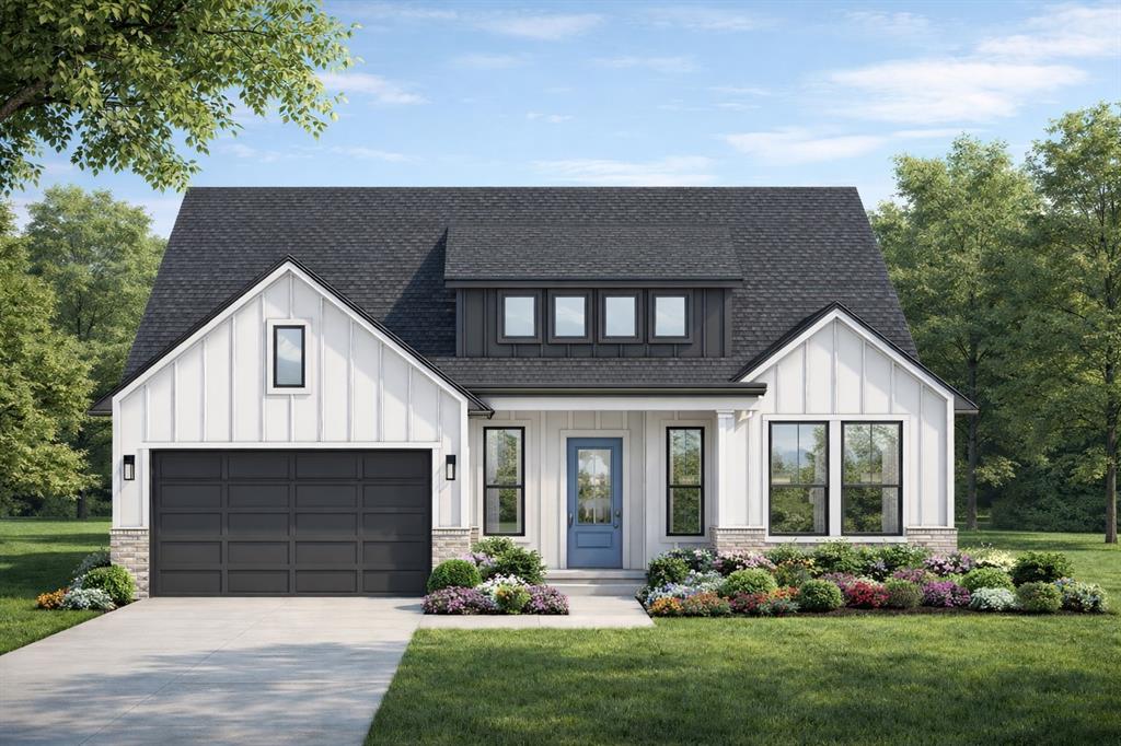 The warm and inviting Hickory plan perfectly blends farmhouse inspired charm with contemporary luxury, ideally situated within Edmond’s premier gated community of Cross Timbers. This home offers the added benefit of full, year round lawn maintenance, providing a truly low maintenance living experience.From the moment you enter, engineered wood flooring flows throughout the main living areas, leading into a spacious L shaped kitchen designed to impress. The kitchen features ceiling height maple cabinetry with glass accented uppers, elegant under cabinet lighting, and timeless hardware, creating a refined yet welcoming atmosphere. Open sightlines connect the kitchen to the main living spaces, where soaring ten to eleven foot ceilings and eight foot doors enhance the sense of openness. The living room is highlighted by beautiful ceiling beams framing a thoughtfully designed gas fireplace, making it an ideal space to relax or entertain.The private primary suite offers a serene retreat, complete with generous space and a spa inspired bathroom featuring a freestanding soaking tub, a walk in shower, and a large primary closet conveniently connected to the utility room for everyday ease. On the opposite side of the home, two spacious secondary bedrooms are positioned alongside a well appointed hall bath with a tub and shower combination accented by a floor to ceiling tile surround.Designer selected finishes throughout, along with a full sprinkler system, blinds, and fencing, complete this beautifully crafted home. This exceptional property delivers comfort, style, and convenience in one of Edmond’s most desirable gated communities.