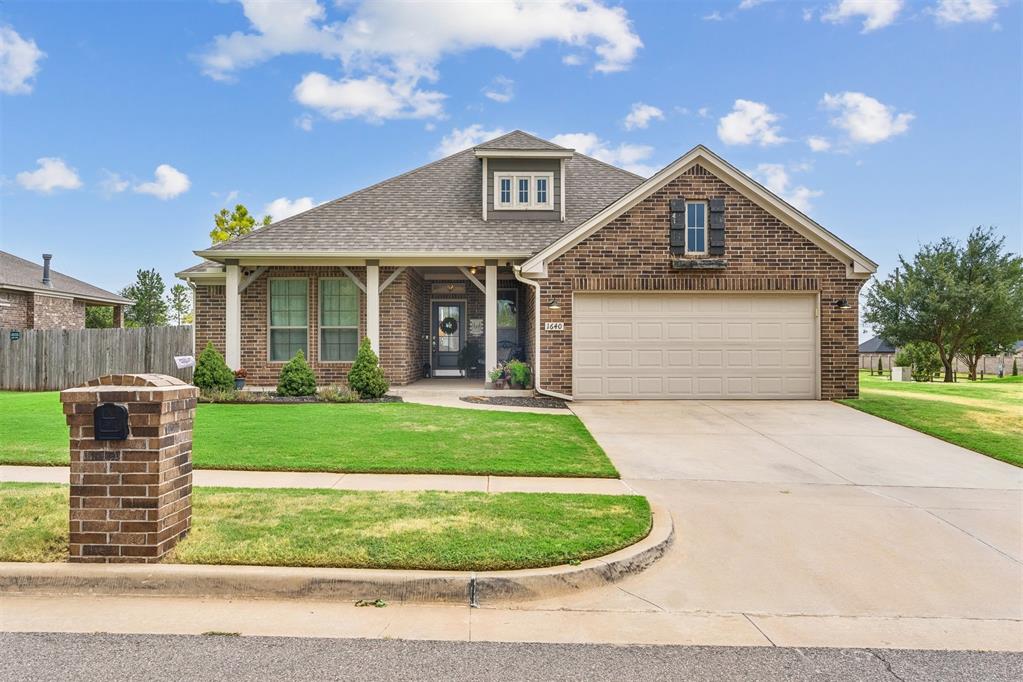 OPEN HOUSE: SUNDAY 8/30 from 2-4pm..... Beautifully maintained, move-in ready, and priced below comparable homes! This spacious 3-bedroom, 2-bath home features a dedicated office, offering flexibility for working from home, hobbies, or a playroom. Oversized living room, and an open-concept layout designed for comfortable everyday living and entertaining. The kitchen includes a walk-in pantry, while a convenient mud bench provides the perfect drop zone near the garage.Enjoy added privacy with a greenbelt behind the home and no neighboring home immediately to the west. Relax or entertain on the large covered back patio overlooking the green space or enjoy the welcoming covered front porch. Located in Native Plains within Moore Public Schools, this home offers excellent condition, flexible space, privacy, and exceptional value.