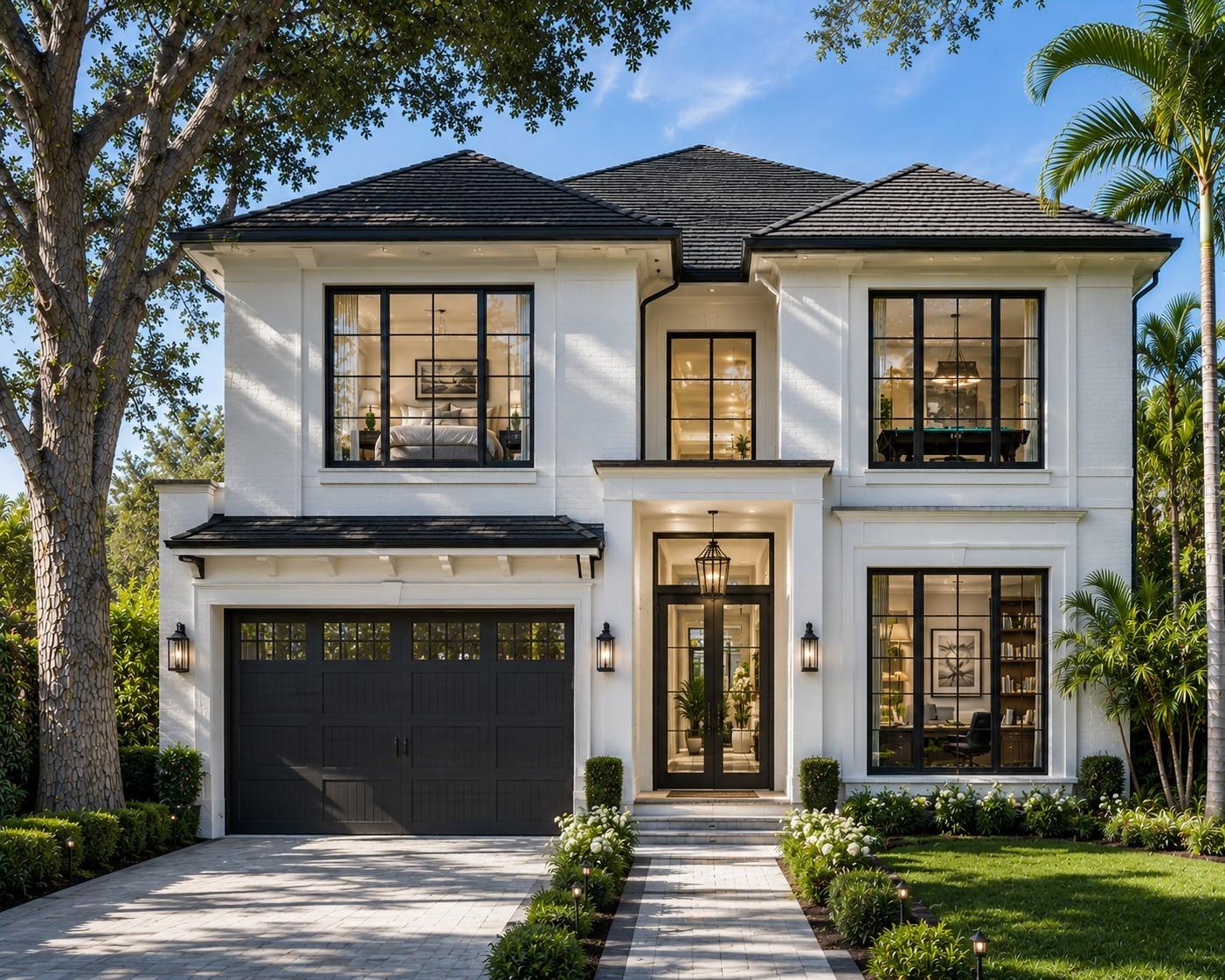 Pre-Construction. To be built. Pre-Construction. To be built. New Construction. Welcome to this stunning modern residence that blends timeless architecture with refined contemporary design, perfectly suited for Tampa living. From the moment you arrive, the home’s striking curb appeal sets the tone—featuring a clean white brick façade, warm wood accents, black-framed windows, and a sleek metal roof detail that creates a bold yet inviting presence. Inside, the thoughtfully designed floor plan offers both functionality and elegance. The first floor features an open-concept great room and dining area filled with natural light, seamlessly connecting to a chef-inspired kitchen complete with a large island, ample storage, and premium finishes—ideal for entertaining or everyday living. A private study and full bath on the main level provide flexibility for a home office or guest suite, while the covered lanai extends your living space outdoors. Upstairs, the luxurious owner’s suite is a true retreat, showcasing a spa-inspired bath with dual vanities, soaking tub, walk-in shower, and a dedicated dressing room featuring a dramatic three-sided mirror—creating a boutique-style experience. The expansive walk-in closet allows for optional custom cabinetry and personalized storage. The second level also includes two additional bedrooms, multiple full baths, and a generous loft. The loft offers exceptional versatility and may be optionally converted into an additional bedroom suite or transformed into a large, private home office—ideal for today’s flexible lifestyles. A dedicated laundry and crafts room adds everyday convenience. Adding to the home’s appeal is its serene pond-front setting, providing a peaceful and picturesque backdrop while enhancing privacy in the backyard. Enjoy morning coffee or evening sunsets overlooking the water, with nature as your view and no rear neighbors—an ideal setting for relaxation and outdoor entertaining. Completing the home is a two-car garage, elegant paver driveway, and lush landscaping that complements the modern suburban design. Ideally located in Tampa, this home offers easy access to top-rated schools, dining, shopping, and major roadways—while still providing a private, refined retreat. **Modern Tampa living with water views, privacy, and thoughtful design throughout.**