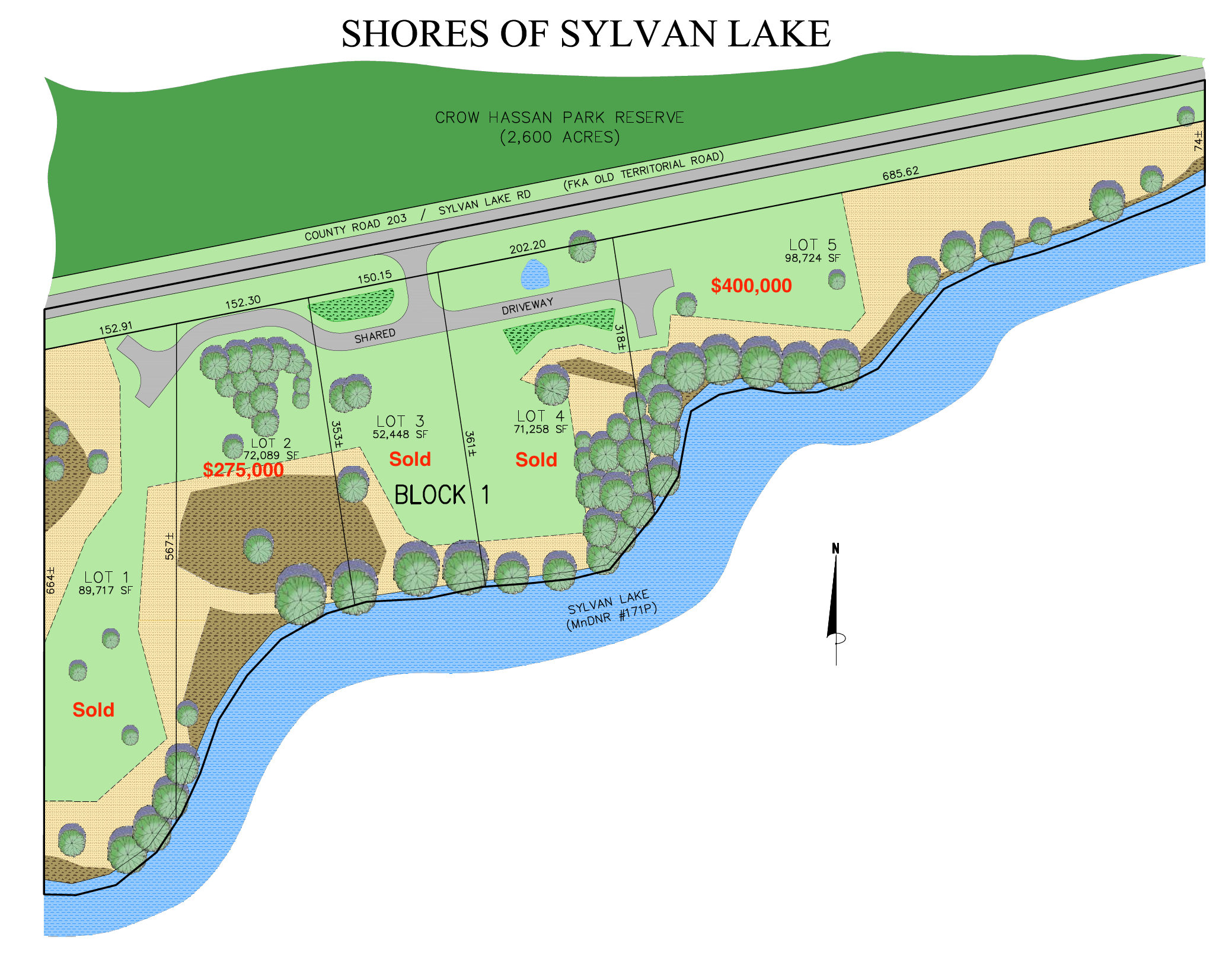 Welcome to Shores of Sylvan Lake, a lake lot development on Sylvan Lake in Rogers.  These acreage lots were completed in November 2024, and only three are remaining.  These lots are ready for your new home, you can bring your own builder or we can provide introductions! The neighborhood is adjacent to the 2,600 acre Crow-Hassan Park Reserve (a Three Rivers Park) that offers trails for walking, hiking, cross-country skiing, horseback riding, snowmobiling and more. Roger schools are in the top 4-8% of schools in the state (School Digger) and within 8 minutes of the lots. The development offers close proximity to amenities and is only 3 miles to downtown St. Michael or I-94, 10 minutes to Target, Cub, Park Nicollet Health, MHealth Fairview, and only 30 minutes to downtown Minneapolis.