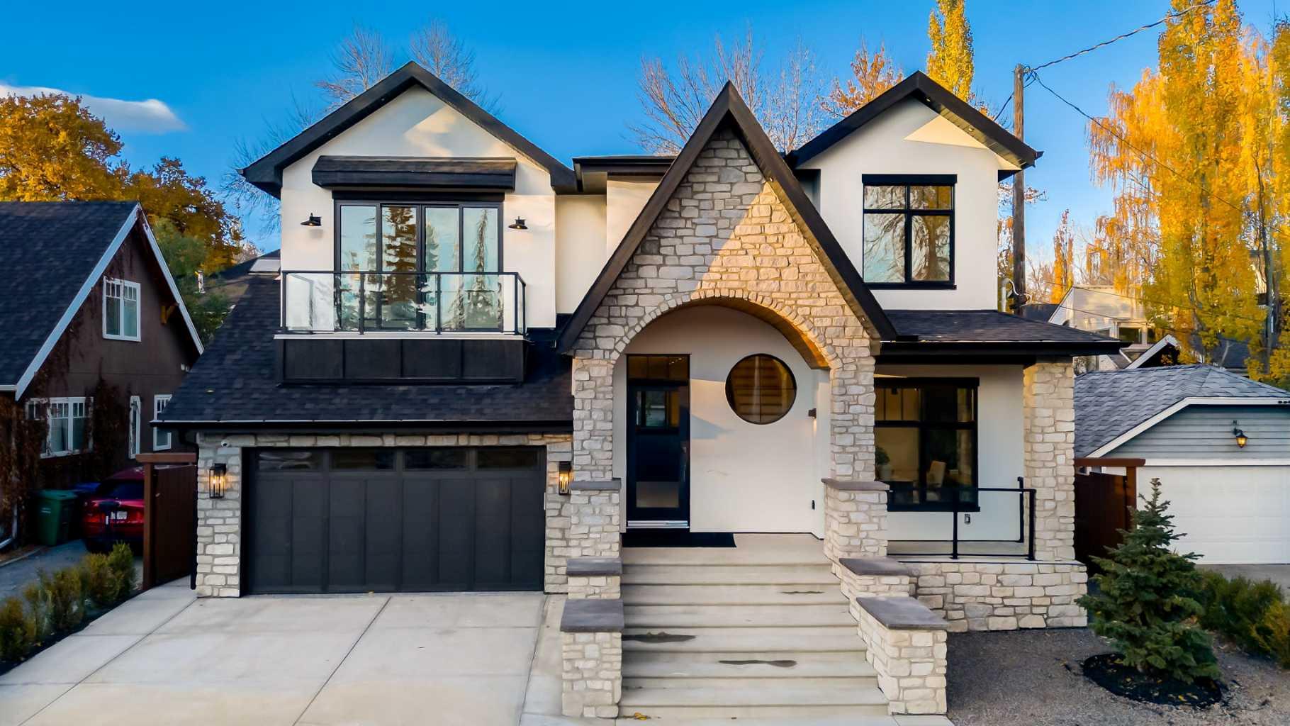 (OPEN HOUSE NOV 1 &2 - 1PM to 4PM) Welcome to 412 40 Avenue SW, a rare opportunity to own a brand new home by Platinum Build Homes in prestigious East Elbow Park. With nearly 4,450 sq. ft. of thoughtfully designed living space, this timeless home blends classic architecture with luxurious modern details. Situated on a mature, tree-lined street with unobstructed front views and steps from the Elbow River, the setting offers both tranquility and a true inner-city lifestyle.

A beautiful stone exterior, heated driveway, and grand front steps create exceptional curb appeal. Inside, a soaring entryway welcomes you to a bright and open main floor featuring a private office with custom millwork, and an elegant kitchen and family area with built-in cabinetry and top-of-the-line Wolf and Miele appliances. Upstairs, the primary suite features a sunny south-facing balcony, a spa-like ensuite, and a walk-in closet. Two additional bedrooms each have their own ensuite and walk-in closet, along with a laundry room and a bonus room for extra flexibility. The lower level is built for entertaining and relaxation, featuring a stunning bar with a glass wine room, radiant-heated epoxy floors, a large recreation room, home gym, and two additional bedrooms with a full bath. 

With so many thoughtful features and exquisite details throughout, this home is truly best experienced in person.. Book your private showing today.