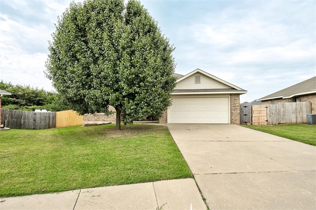 Welcome home to this charming 3-bedroom, 2-bathroom gem built in 2011, offering 1,206 sqft of thoughtfully designed living space. This well-maintained home features a brand-new roof (April 2025), recent HVAC repairs for added comfort, and a new back fence for enhanced privacy in the backyard. Inground storm shelter located in the garage for both safety and convenience. Enjoy peaceful mornings or relaxing evenings with the serene water feature located just behind the property, creating a tranquil backdrop you’ll love coming home to. With modern updates and a great layout, this move-in ready home is perfect for first-time buyers, "downsizers", or anyone looking for comfort and value in a beautiful setting with the accessibility of a short 15min drive to downtown, Tinker AFB, and Norman. Don't miss this one!