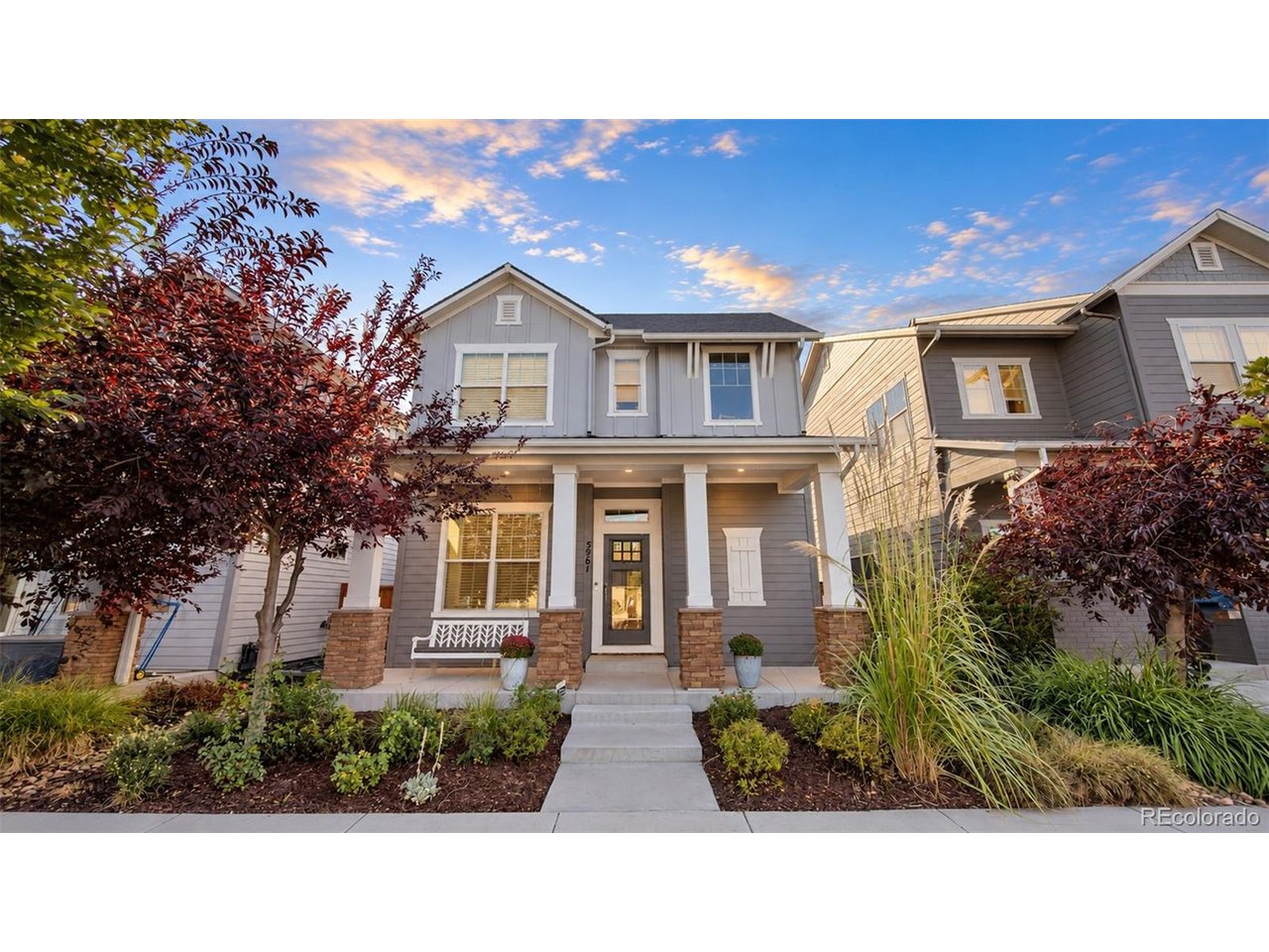 Set in Central Park's coveted Beeler Park neighborhood, this exceptional 4-bedroom, 3.5-bath home combines timeless finishes with an inviting, open floor plan.Natural light fills the main level, where the living room, kitchen, and dining area create a welcoming setting for everyday living and entertaining. The kitchen sits alongside the dedicated dining space and offers a generous white quartz island, subway tile backsplash, soft-close white and gray cabinetry, stainless steel appliances, a 5-burner gas range and hood, wall oven, and pantry. A cozy fireplace and gorgeous lighting bring warmth and character to the living room. A mudroom and powder bath round out the main level.Upstairs, the spacious primary suite features a luxurious 5-piece bath with heated floors and an impressive 12-foot walk-in closet. Two additional bedrooms, a bath, and conveniently located laundry provide everything you need upstairs.The finished basement adds an entire level of versatility, with a family and media room featuring built-in speakers, perfect for movie nights, along with a flexible bonus or fitness area. In the fourth bedroom, a Murphy bed easily tucks away, allowing the space to transition from a comfortable guest room to flexible living space, with a private full bath nearby.Step outside to an extended paver patio framed by maintenance-free artificial turf and a custom-designed pergola offering added privacy, the perfect setting to dine al fresco, entertain friends, or simply unwind outdoors. A 2-car attached garage provides everyday convenience. The freshly mulched yard create inviting curb appeal with a clean, refreshed look. Splash Landing Pool, Shops at Beeler, and Carmella are just blocks away, with miles of trails, parks, and open space nearby. Enjoy easy access to Downtown Denver, DIA, and the Anschutz Medical Campus while experiencing everything that makes Central Park one of Denver's most desirable communities. Welcome home!