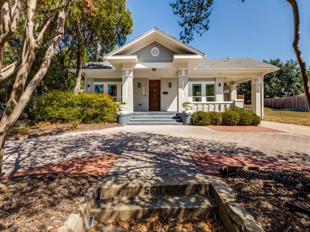 Beautiful 1927 Craftsman 5 bed 4 bath on 0.21 acres, filled with timeless character and thoughtful details! Gorgeous curb appeal welcomes you with a brick circular driveway and classic covered front porch. Inside, abundant windows fill the home with natural light, complemented by wood floors and ceiling beams. The inviting living room features built-ins and a gas log fireplace. The kitchen offers an island with seating and a gas range for the chef. The primary bath is a relaxing retreat with separate sinks and vanities, a frameless shower, stand-alone tub, huge windows, and skylights that keep the space light and bright. Upstairs to the left you'll find a flex room perfect for a game room or bedroom, two additional bedrooms, and a full bath. Enjoy the paved patio and fenced backyard, perfect for relaxing or entertaining. Electronic gate opens to a large covered carport with direct access to the kitchen. Close to Lower Greenville restaurants, shops and Trader Joe’s.