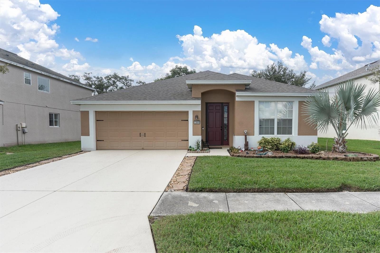 IN TOP SHAPE THIS  4/2/2  BEAUTY FEATURES A  NEW ROOF, FRESH PAINT, NEW FLOORING AND THE HVAC IS 2017.  FORMAL LIVING ROOM & FORMAL DINING ROOM.  THE FLOOR PLAN IS PERFECT FOR ENTERTAINING...  A SEPARATE OPEN LIVING SPACE WITH A HUGE KITCHEN WITH LARGE CENTER ISLAND, IT SURROUNDS YOU WITH TONS OF CABINETS TOPPED BY SLEEK CORIAN, COMPLETE WITH ALL  STAINLESS APPLIANCES, ACCENTED WITH A  HANDY POT RACK. IT ALL OPENS TO THE DINETTE AND BIG FAMILY ROOM.  LOVE THE BARN DOOR OPENING TO THE PRIMARY SUITE!  A GENEROUS SIZE  BEDROOM WITH A BIG WALK IN CLOSET AND OVERSIZED BATH THAT OFFERS EVERYONE'S FAVORITE, DUAL SINKS, STEP IN SHOWER, SERENE SOAKING TUB, YOUR OWN PRIVATE OASIS! BEDROOMS 2,3 & 4 ARE ALSO A GREAT SIZE WITH PLENTY OF CLOSET SPACE!  RELAX & ENJOY THE COVERED PATIO THAT HAS BEEN EXTENDED WITH PAVERS OVERLOOKING A TREED AND LANDSCAPED YARD SO PEACEFUL!!!  IF PEACEFUL IS NOT WHAT YOU WANT... HEAD OVER TO THE ACTIVE CLUBHOUSE, YOU WON'T BE ABLE TO KEEP UP WITH ALL THE ACTIVITIES!  THIS SPECIAL HOME, ITS UPGRADES AND LOCATION ADDING IN THE RAZOR SHARP PRICE IS IRRESISTABLE!  HESITATE....AND YOU'LL BE TO LATE TO MAKE IT YOURS!