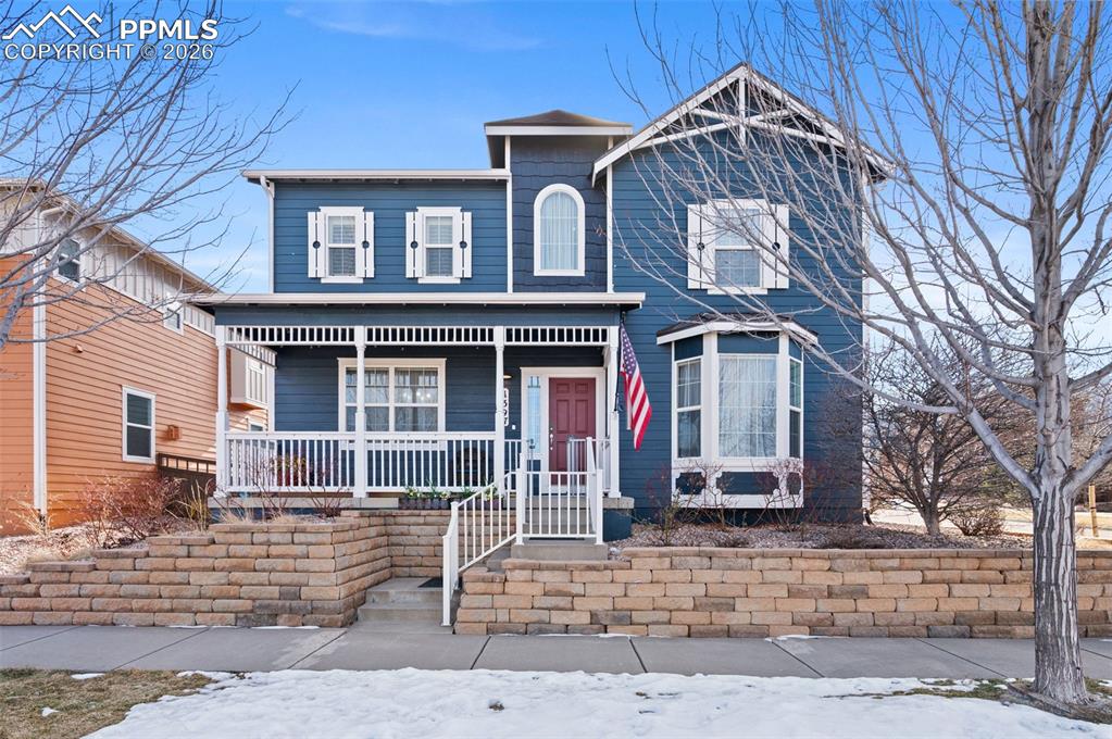 Beautifully appointed former model home in the desirable Gold Hill Mesa community, offering a thoughtfully designed open floor plan and exceptional indoor-outdoor living. The main level features abundant natural light, spacious living and dining areas, and a well-equipped kitchen with ample counter space and cabinetry ideal for both everyday living and entertaining. A cozy fireplace anchors the living room, creating a warm and inviting atmosphere. The primary suite provides a private retreat with generous closet space and a well-appointed en-suite bath. Additional bedrooms offer flexibility for guests or multi-generational living. The finished basement expands the living space with room for recreation, media, or fitness, plus additional storage. Exterior highlights include a low-maintenance exterior, professionally maintained landscaping, and scenic mountain views. Enjoy Colorado’s outdoors from the backyard or nearby neighborhood trails. An attached 3-car garage provides ample parking and storage. Conveniently located near downtown, shopping, dining, and outdoor recreation, this home offers comfort, functionality, and a prime location in Colorado Springs.