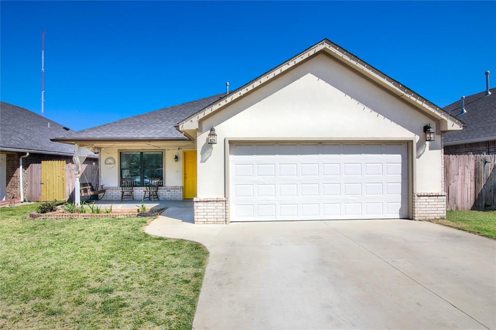 2 Car Garage! Built in 2019! Minutes from Santa Fe Alternative & within walking distance of Southeast High School! Step into style, comfort, and convenience with this stunning 3-bedroom, 2-bath home featuring a spacious two-car garage with an automatic opener, designed to impress from the moment you arrive. Ideally situated with quick access to I-40, I-240, and I-35, this location makes commuting a breeze while keeping you just minutes from shopping, dining, and entertainment. Upon arrival, you’ll be welcomed by a large covered front porch—perfect for morning coffee or evening relaxation. Step inside to an inviting open-concept layout highlighted by soaring vaulted ceilings and durable wood-look tile flooring that flows throughout the main living areas, creating both style and easy maintenance. The kitchen is truly the heart of the home, featuring beautiful granite countertops, a stunning, eye-catching backsplash, stainless steel appliances, and ample cabinet space—perfect for cooking, hosting, and everyday living. The adjoining living and dining areas offer a seamless flow, ideal for entertaining guests or spending quality time at home. All bedrooms are generously sized, providing more space & flexibility. The spacious primary suite serves as a private retreat, complete with a large bedroom, an en-suite bathroom featuring elegant tilework, a well-designed layout, and a large walk-in closet with ample storage. Additional features include modern finishes throughout, a functional floor plan, and a home that has been well cared for since its construction. This move-in-ready property offers the perfect combination of style, space, and location! Don’t miss your opportunity to make it yours! Call us today! Buyer to verify schools.