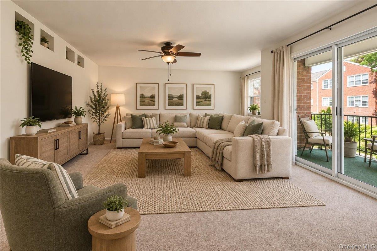 Welcome to Hartsdale Manor! A beautifully updated three-bedroom co-op is ready to welcome its new owner. Offering the perfect blend of style, comfort, and functionality, this move-in-ready unit has been thoughtfully renovated throughout.Featuring an open-concept floor plan and over 1,100 square feet of living space, this property offers plenty of room to relax, entertain, and enjoy everyday life. Step outside onto your private balcony to sip your morning coffee, unwind after a long day, or simply enjoy some fresh air.Hartsdale Manor’s beautifully maintained grounds feature lush greenery and an inviting in-ground pool, perfect for enjoying warm summer days. Ideally located just minutes from the Metro-North station, and a 35 minute train ride to NYC, this home also provides easy access to shopping, dining, parks, and everyday conveniences.Don’t miss the opportunity to make this property your own. Note: Photos have been digitally staged for marketing purposes.