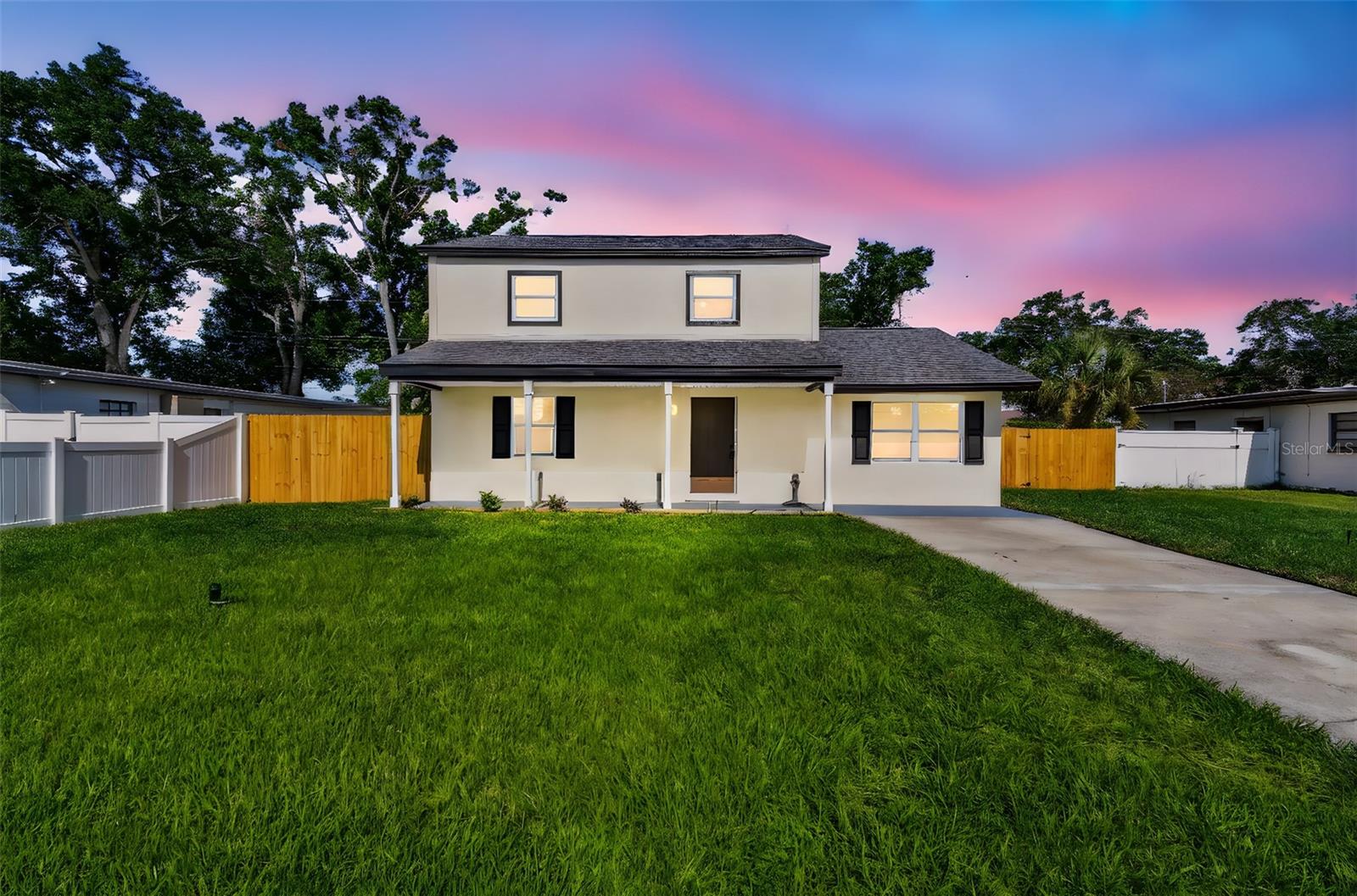Step into this stunning, fully updated two-story residence nestled in the vibrant heart of Tampa. Offering four spacious bedrooms and two and a half baths across 1,572 heated square feet, this home blends contemporary elegance with functional design. From the moment you arrive, you'll notice the brand-new windows that flood the interior with natural light and the fresh paint both inside and out, creating a crisp and welcoming atmosphere. Inside, luxury vinyl flooring stretches throughout, providing a sleek and low-maintenance foundation for everyday living. The generous living space is elevated by a custom-built bar, perfect for entertaining or relaxing. The kitchen is a true showstopper—completely transformed with quartz countertops, stainless steel appliances, a striking backsplash, and ample cabinetry, offering both style and practicality for the home chef. One of the standout features is the private primary suite, thoughtfully located on the first floor. This tranquil retreat offers a peaceful escape from the hustle and bustle of daily life, making it the ideal spot to unwind and recharge. The bathrooms have been fully redesigned with modern fixtures and finishes, elevating the level of comfort and sophistication throughout. With dual AC systems installed in 2020 and 2024, and a brand-new roof with a transferable warranty, this home is ready to provide years of worry-free living. Make your appointment today!